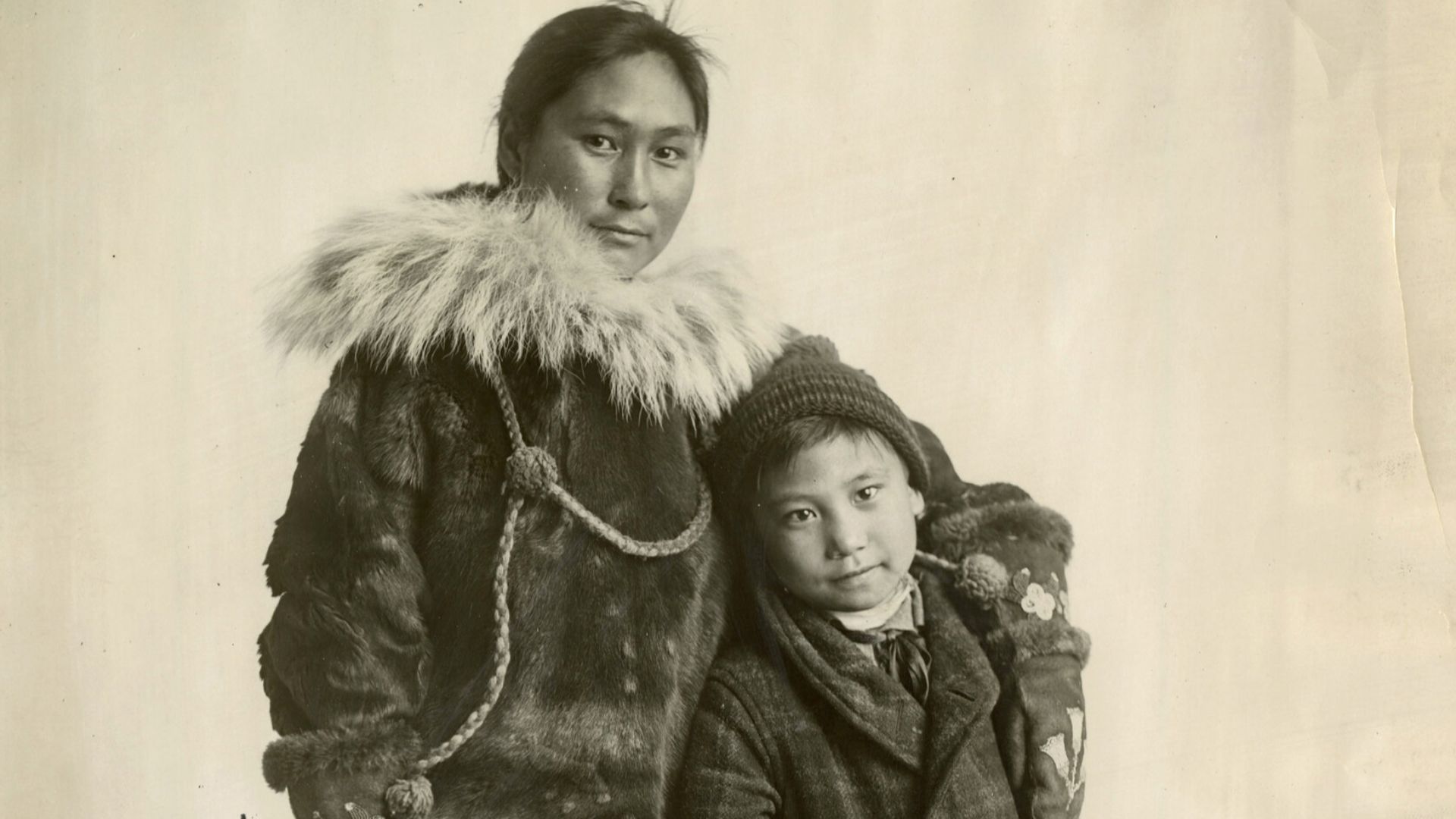 Ada Blackjack with her son Bennett, 1923