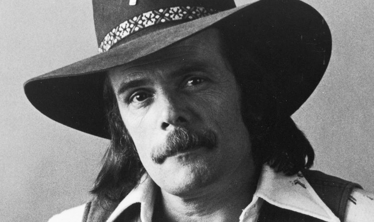 Promotional studio portrait of American country singer and songwriter Johnny Paycheck (Don Lytle) (1938 - 2003), 1977. 