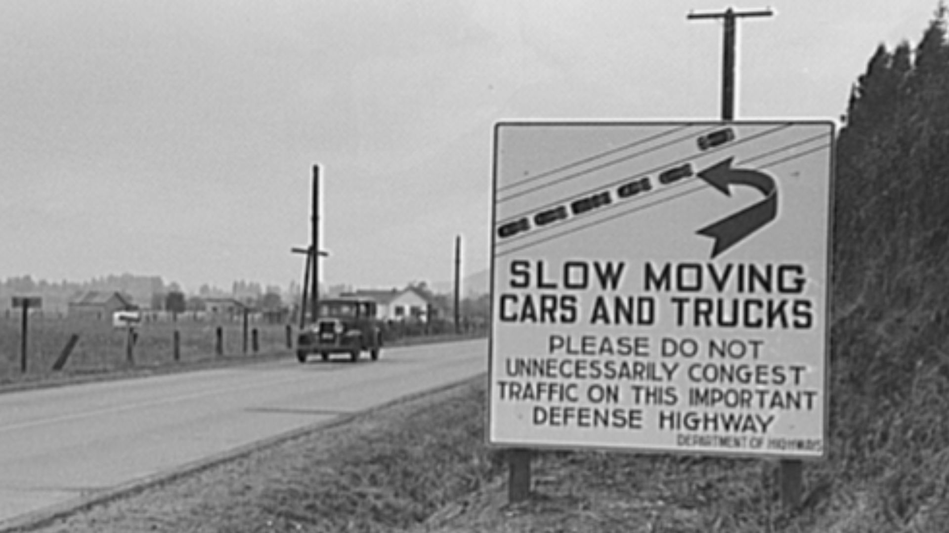 Sign on main highway between Portland, Oregon, and Seattle, Washington.