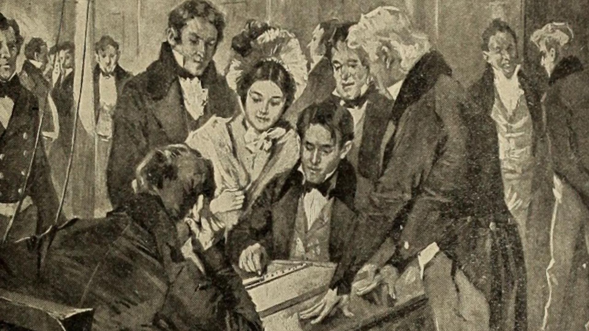 The first telegram. Professor Samuel Morse sending the despatch as dictated by Miss Annie Ellsworth
Identifier: churchrevi01unse (find matches)
Title: Church review
Year: 1901 (1900s)
Authors: 
Subjects:  Youth in church work -- Connecticut -- Hartford --