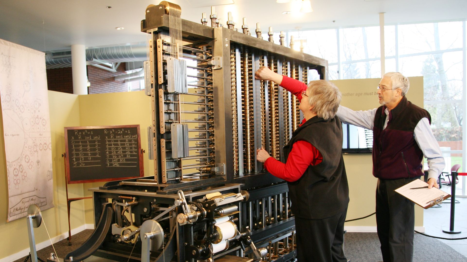 The beginning state is set up in the counters for the desired series of computations, prior to the actual cycling through the computations via the crank-handle