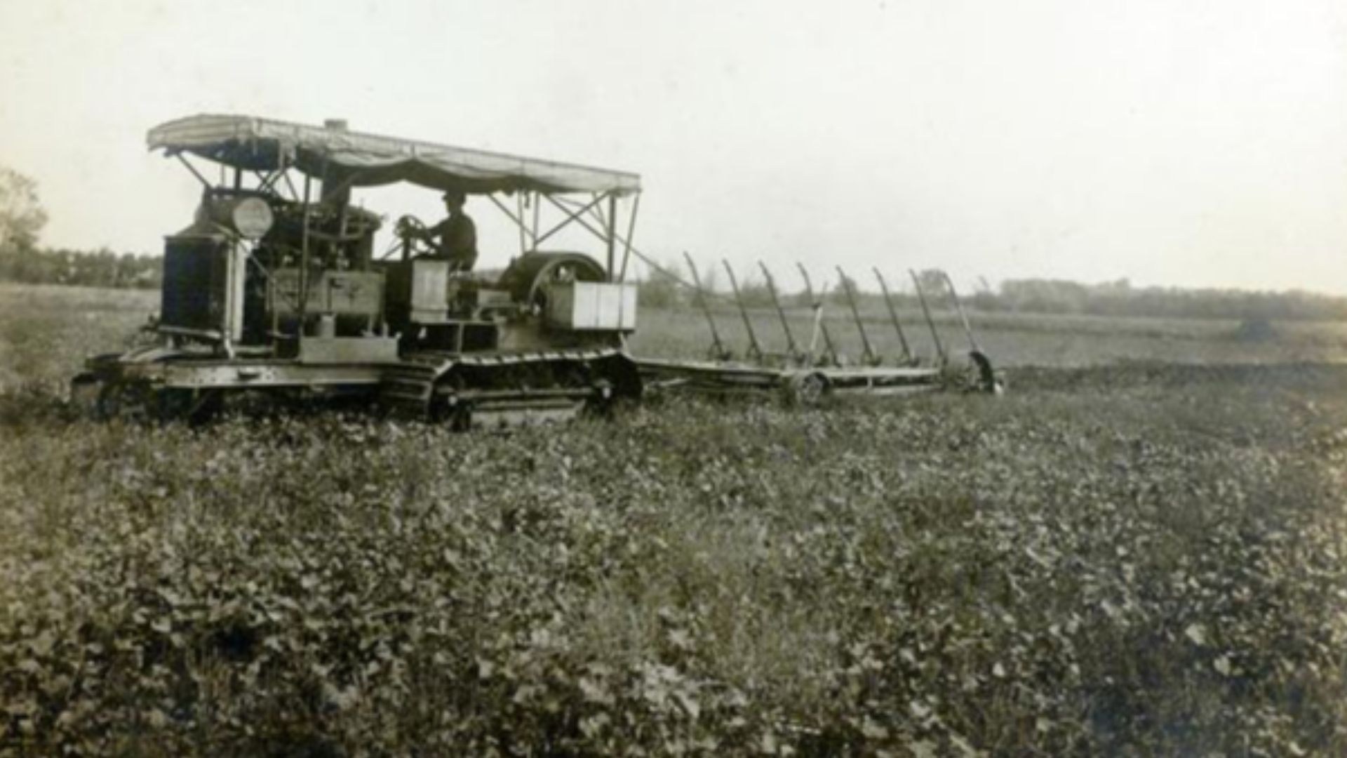 A Holt 60-horsepower, four-cylinder valve-in-head gasoline Caterpillar tractor number 524 from 1912, shortly after being purchased in 1914.  The tractor was restored in the late 1960s and is the oldest surviving East Peoria-built tractor known to exist. T
