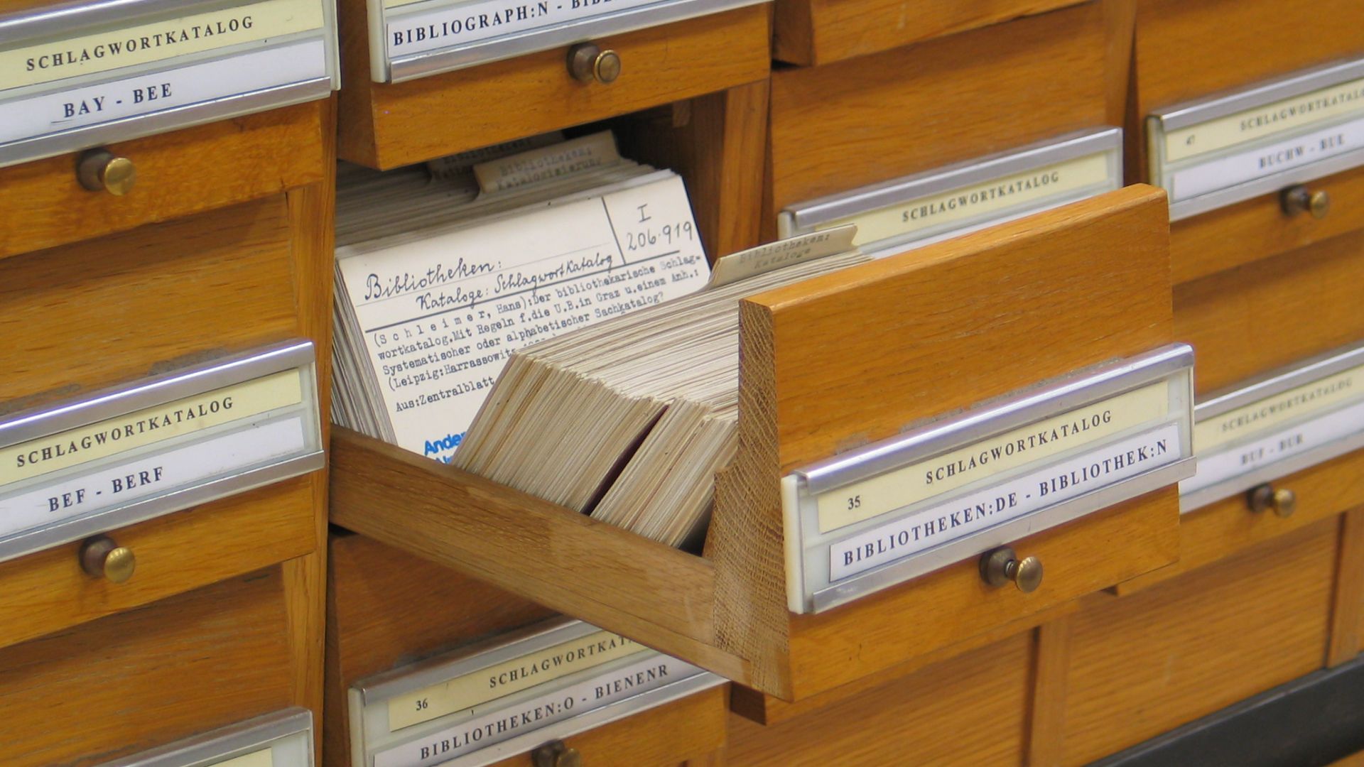 The subject catalogue (