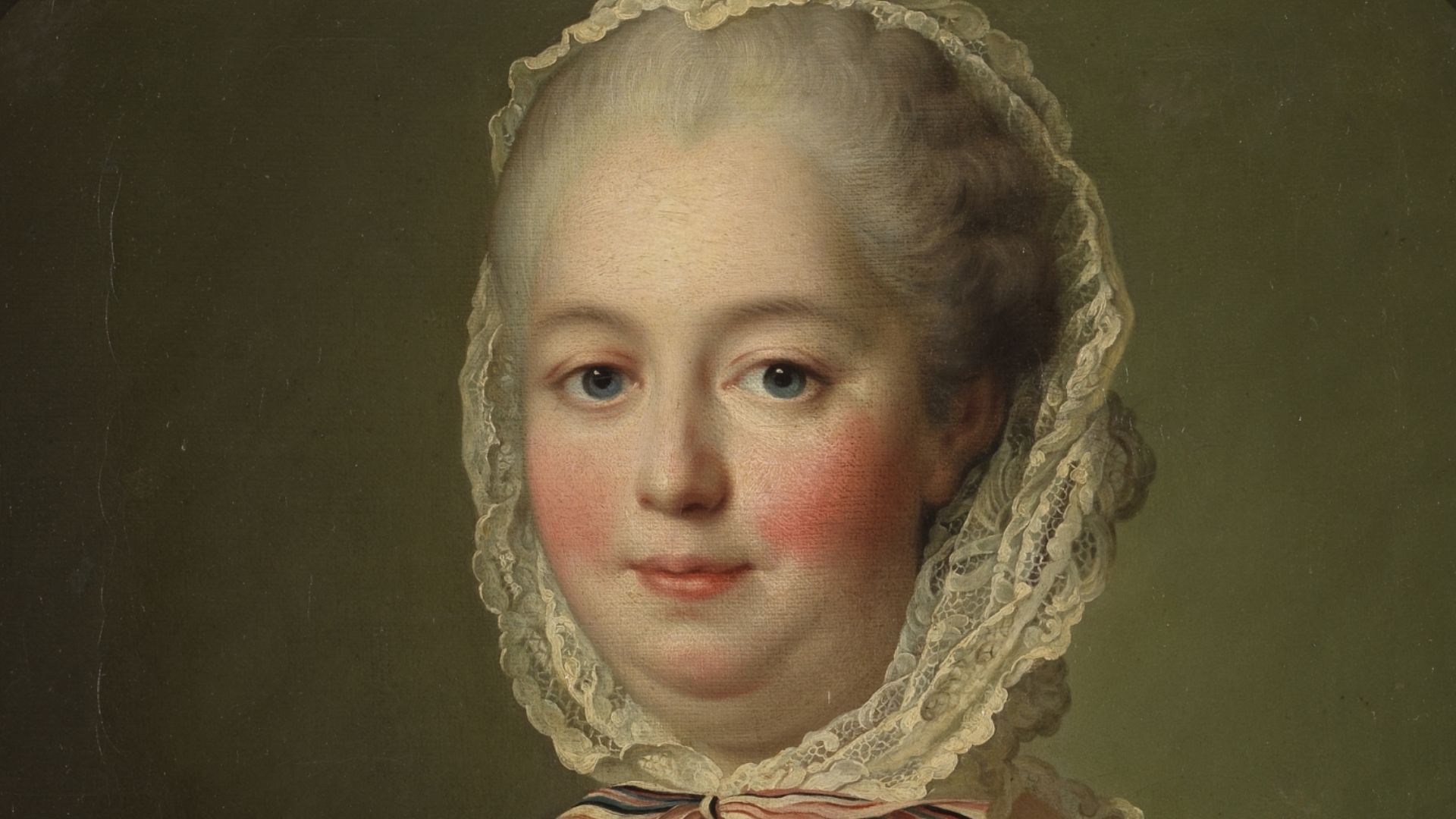 Madame de Pompadour by François-Hubert Drouais, currently on display at the Prado Museum