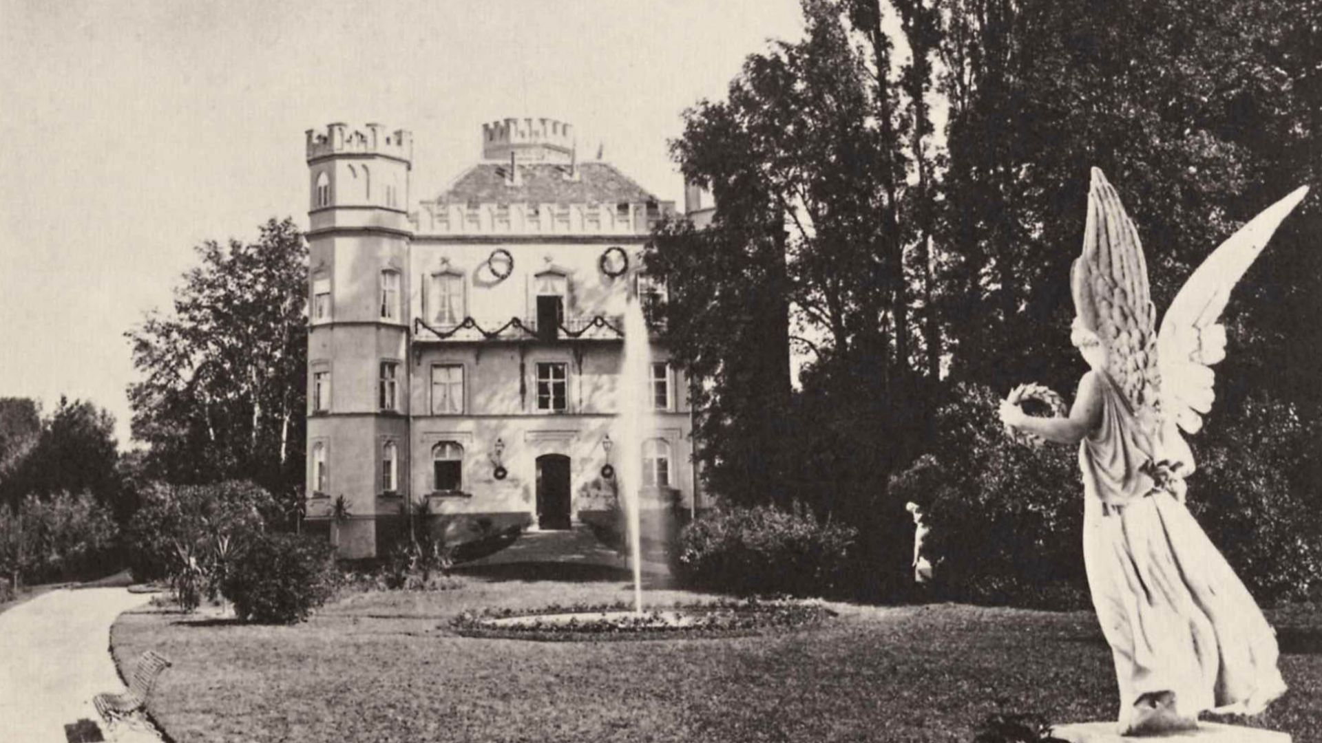 Joseph Albert: Bayerische Königsschlösser, Schloss Berg am Starnberger See, um 1886