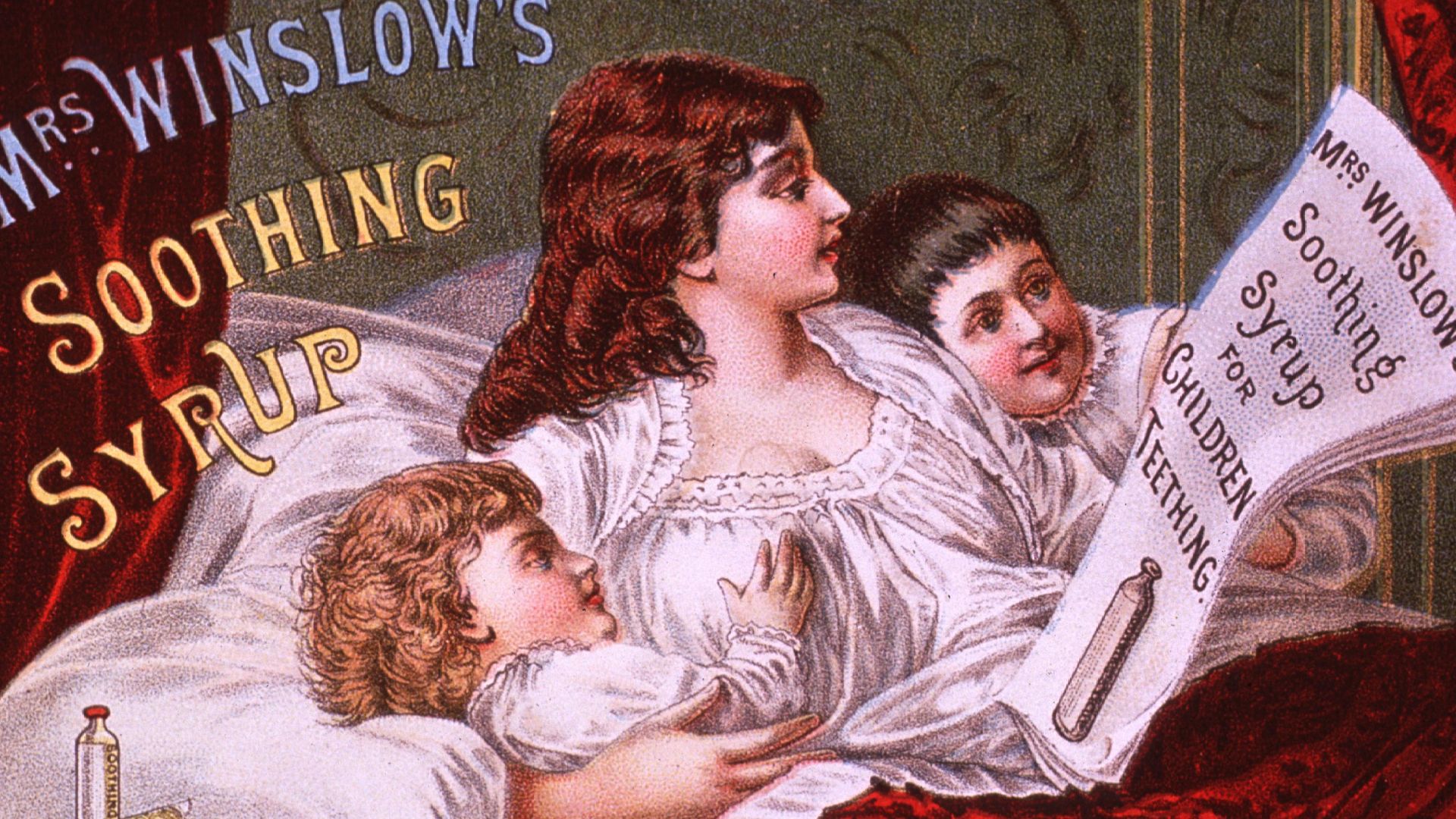 Publication: [United States : s.n.], [1885]
Language(s): English
Format: Still image
Subject(s): Nonprescription Drugs
Genre(s): Advertisements
Abstract: Advertisement for Mrs. Winslow's Soothing Syrup. This product was for teething children and contained