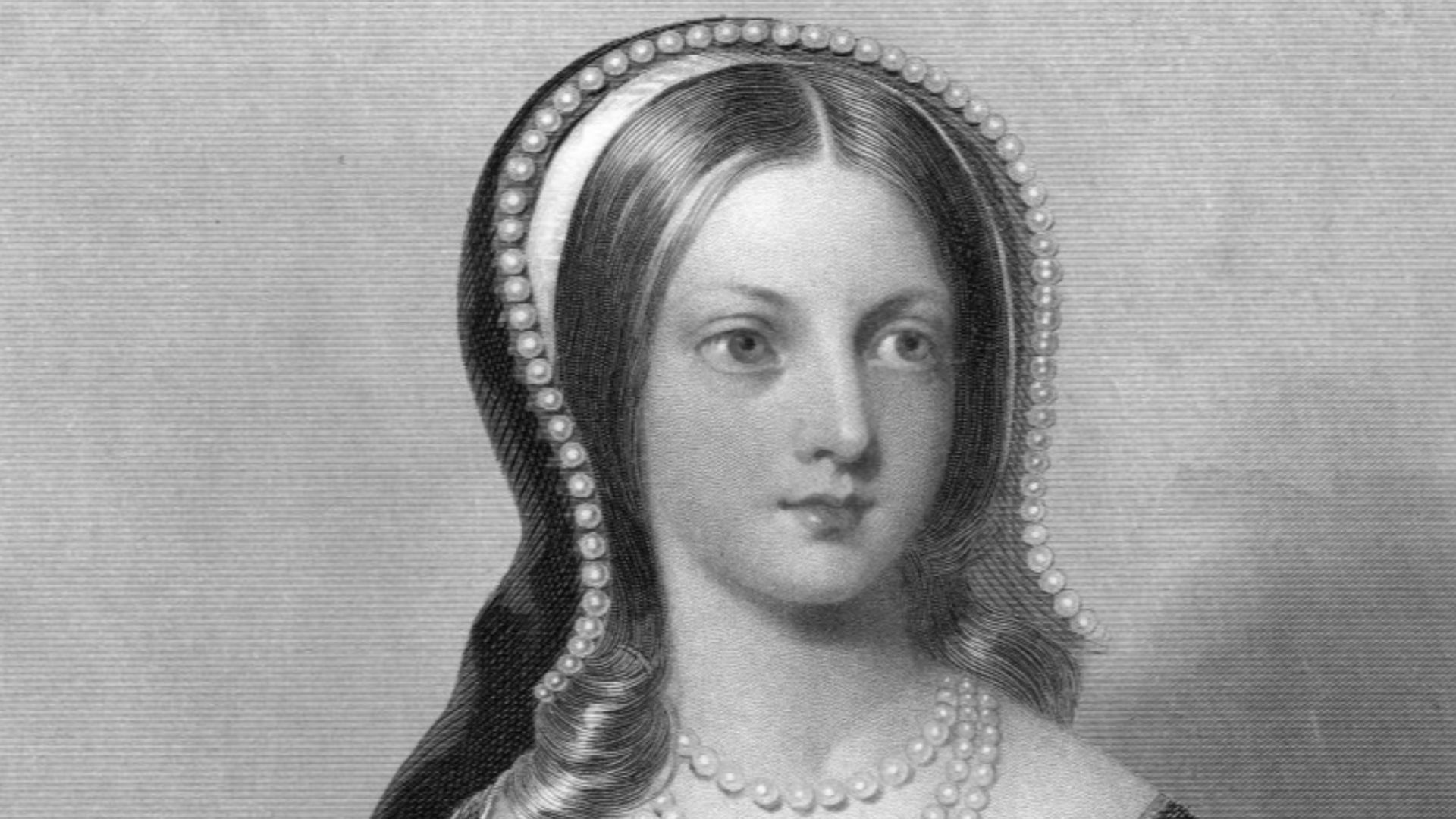 A 1753 engraving of Lady Jane Grey, queen of England from 10th July 1553 to 19th July 1553.