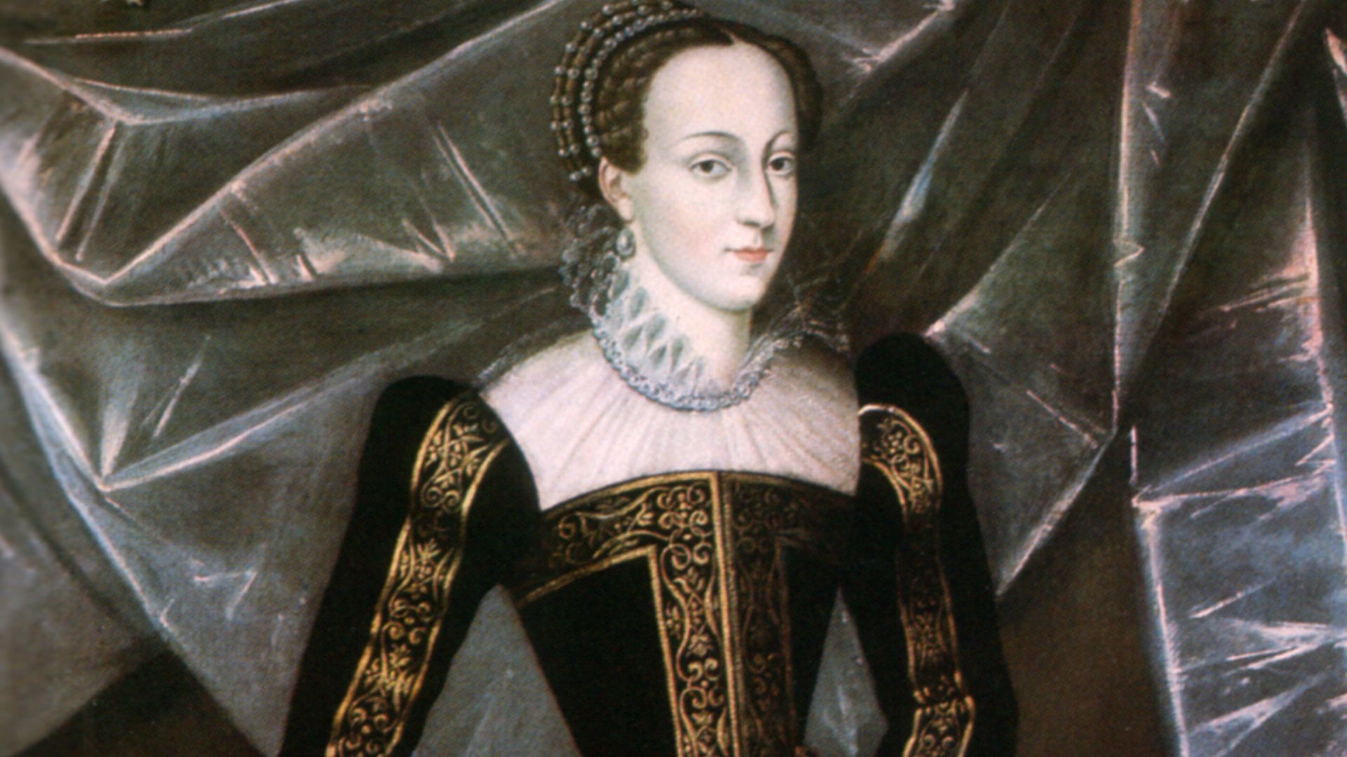 Mary Queen of Scots (1542-1587) in an official portrait.