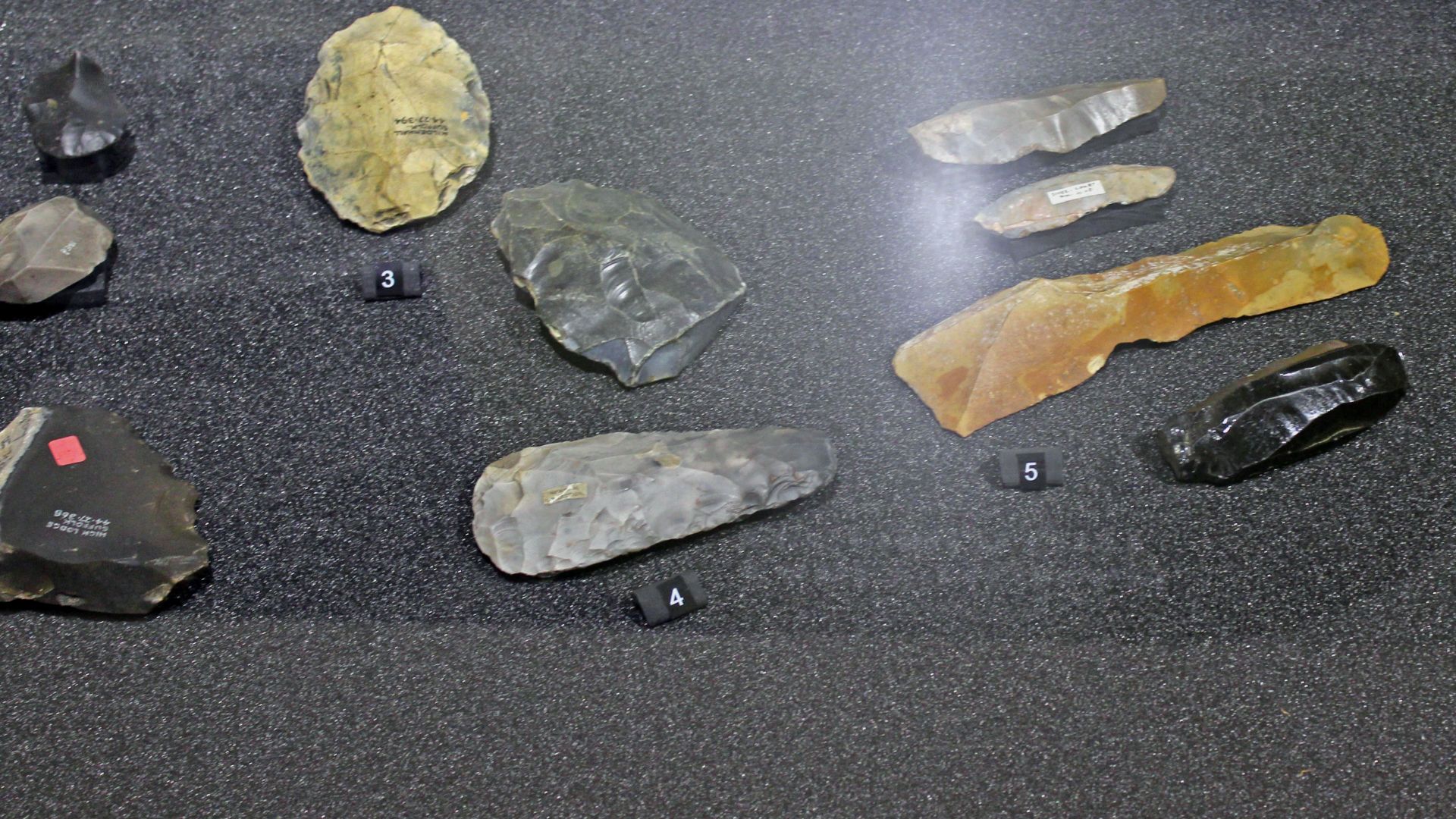 Stone-age tools, especially flints.