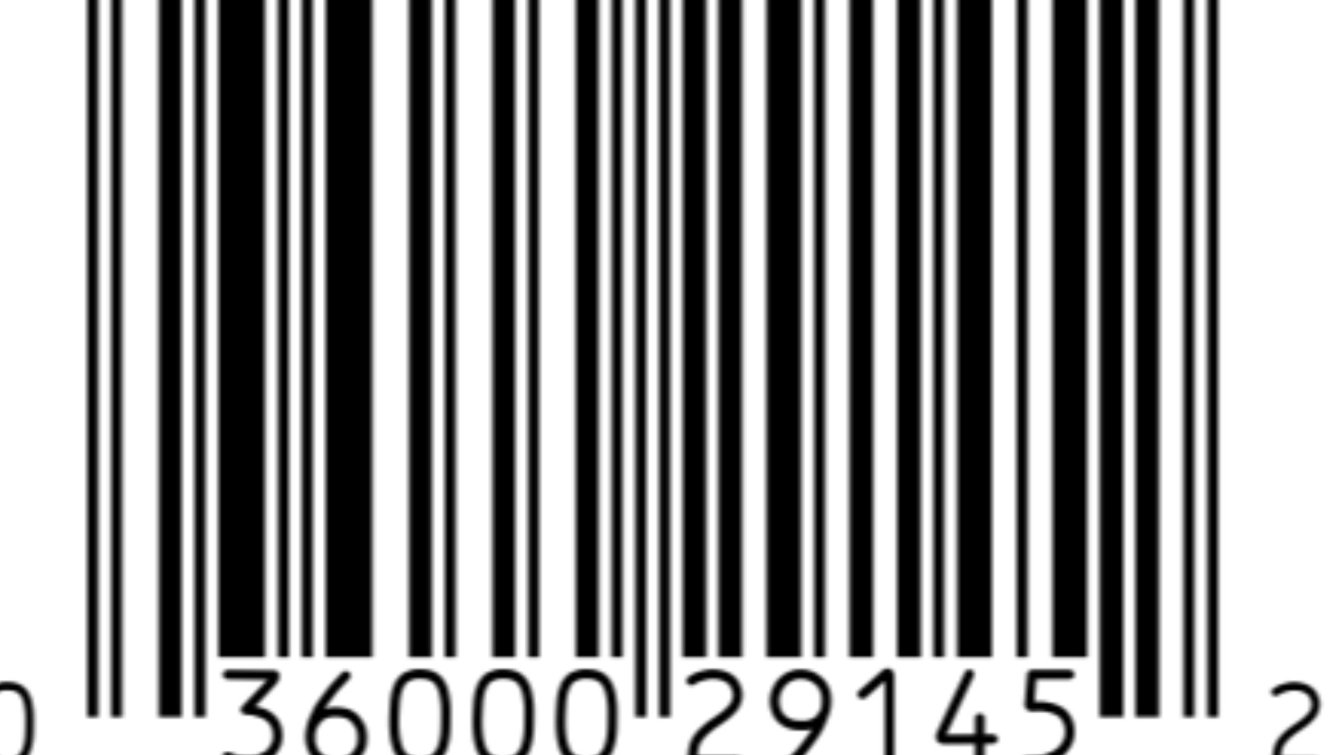 UPC-A barcode image; NOTE: Happens to be the same barcode as the product