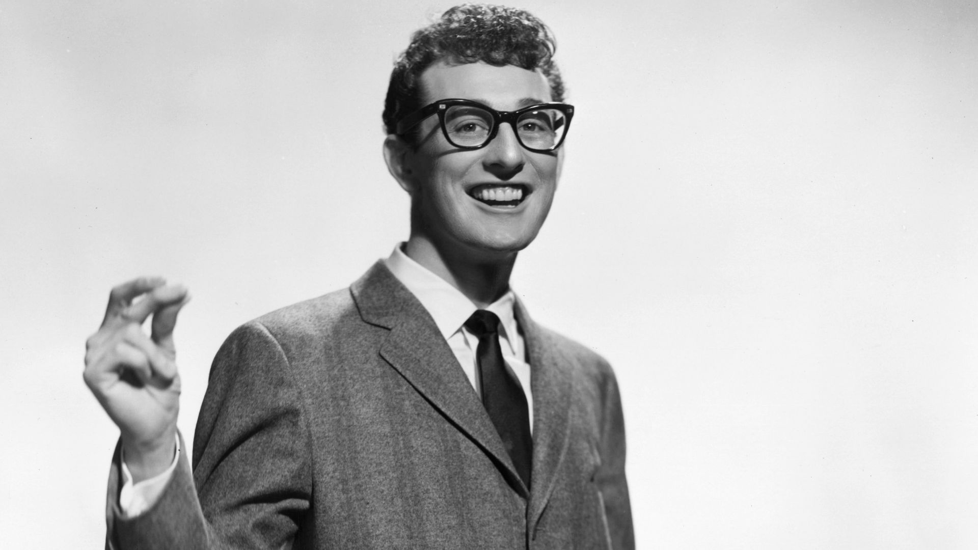Buddy Holly in a publicity picture for Brunswick Records, around 1957