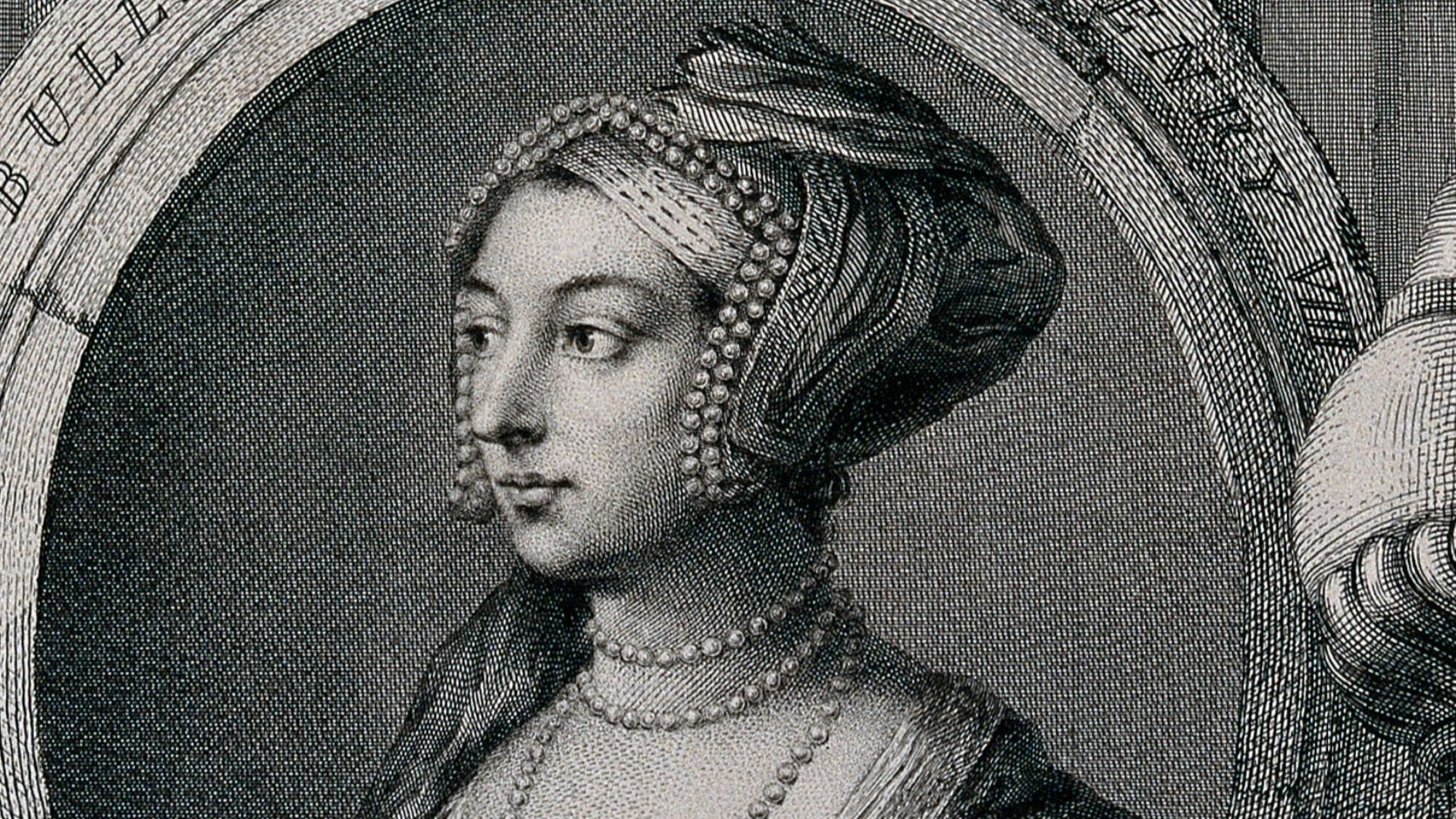 Portrait of Anne Boleyn, second wife of Henry VIII. Executed in 1536, accused of adultery.
Iconographic Collections
Keywords: Anne Boleyn; Jacobus Houbraken; Hans Holbein