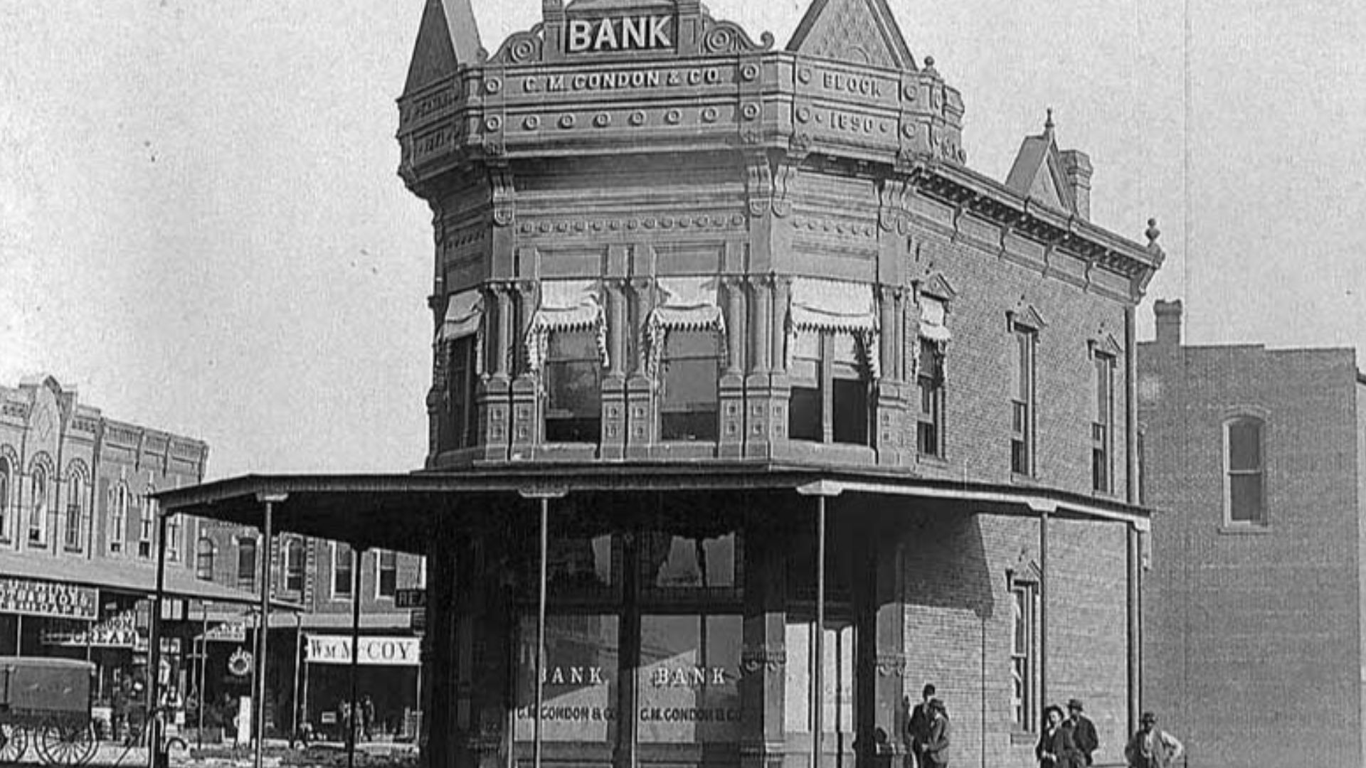 Condon Bank Coffeyville, Kansas c. 1890 one of the two banks robbed by the Dalton Gang on October 5, 1892