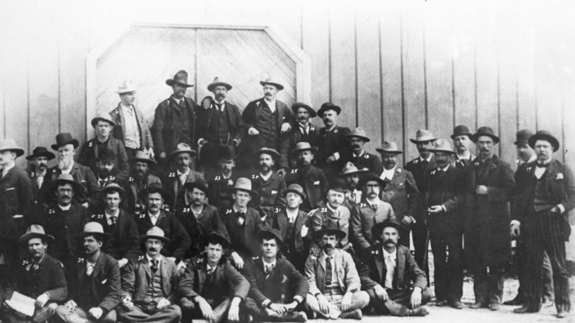 Johnson County War Invaders, taken May 1892 according to the Wyoming State Library