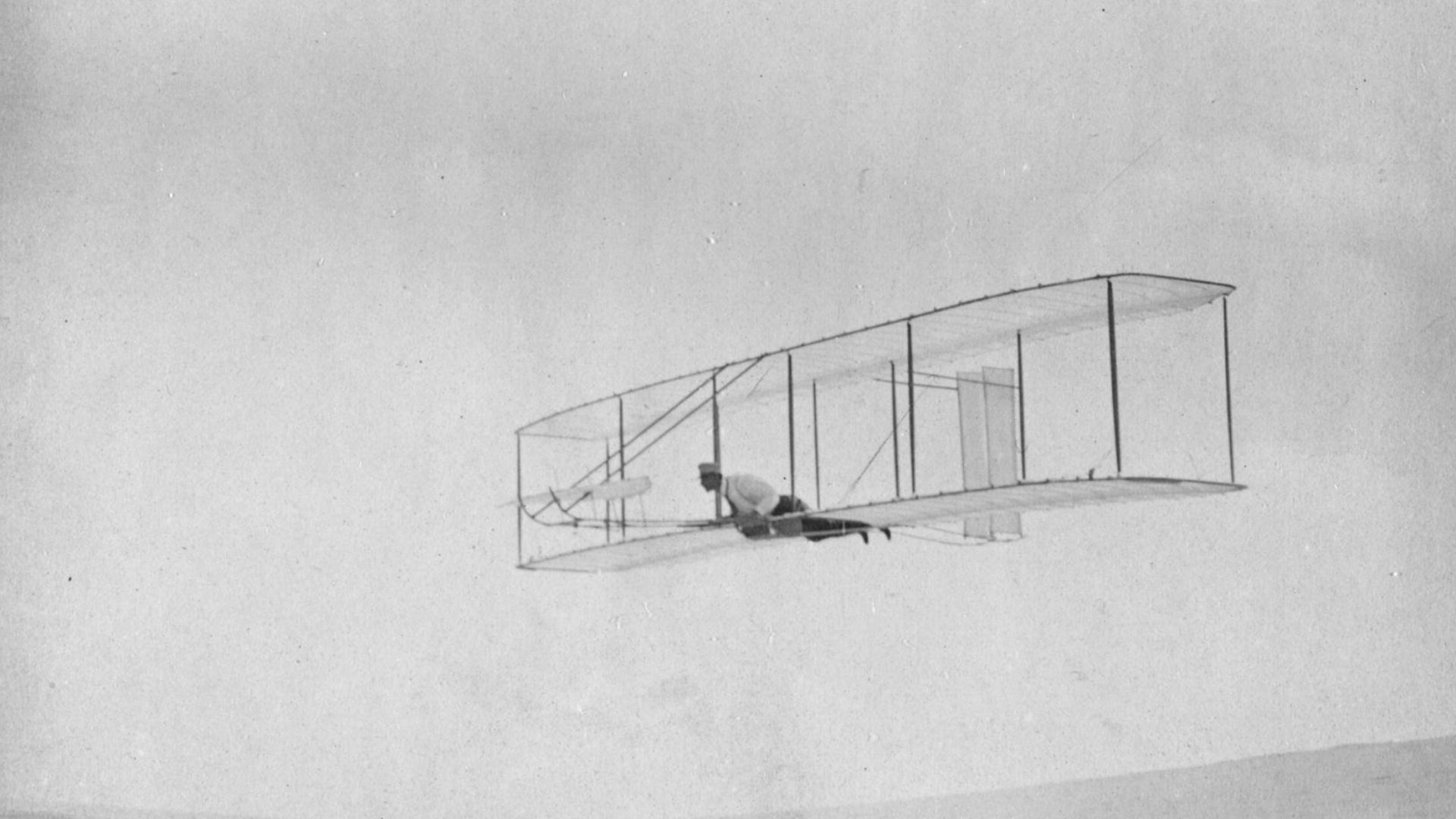 The 1902 Wright Glider on one of its more than 700 flights. Taken from