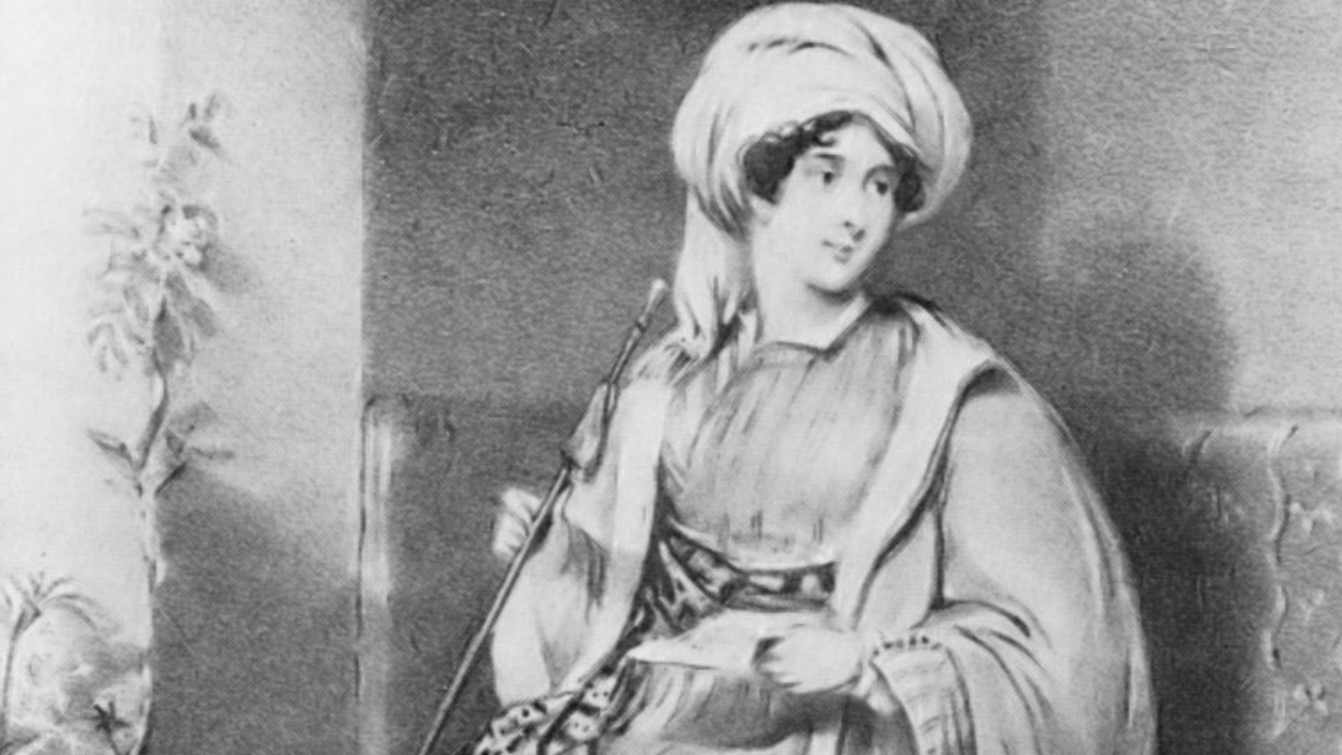 Lady Hester Stanhope in Eastern clothes
