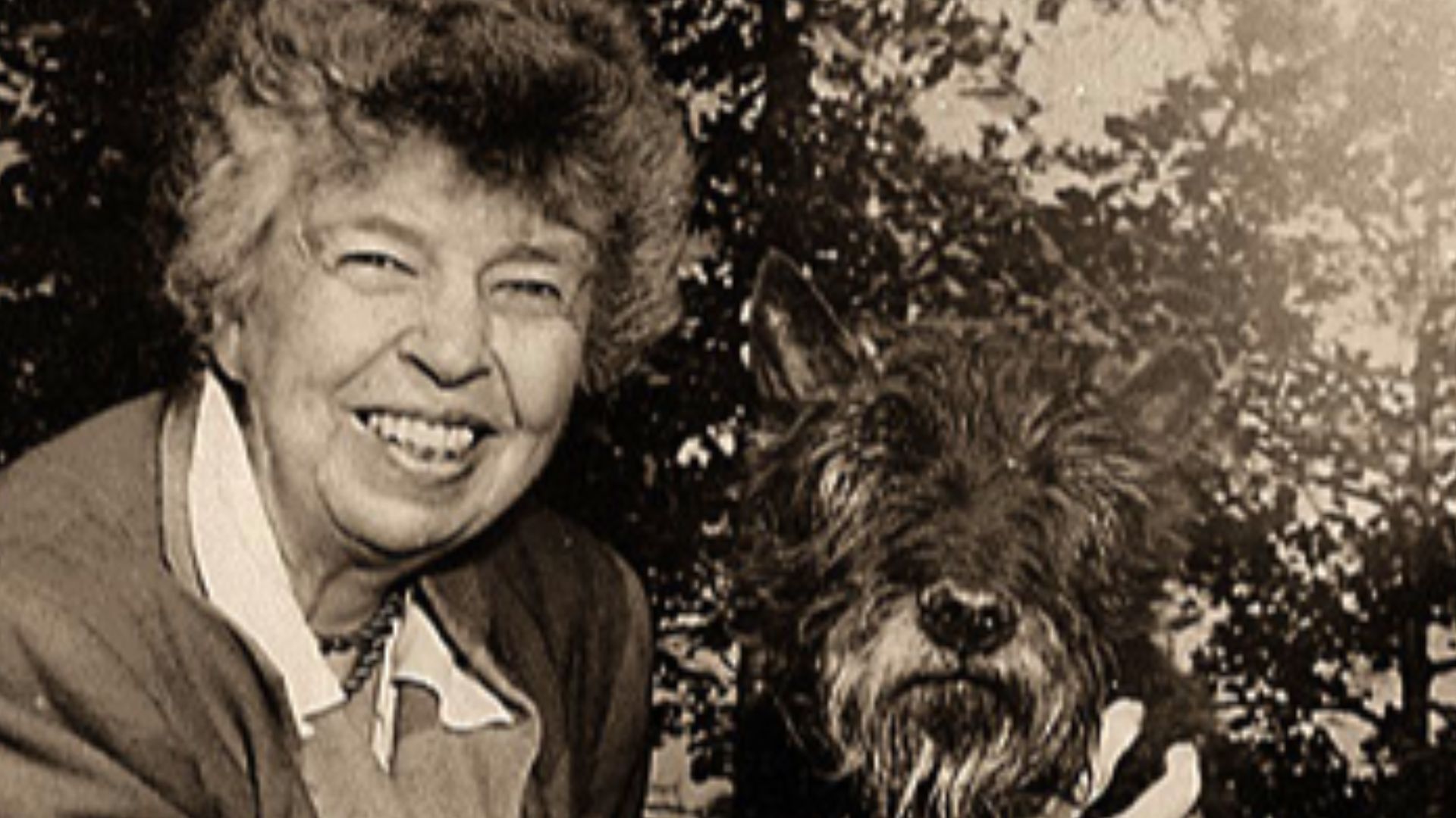 Eleanor Roosevelt with Fala