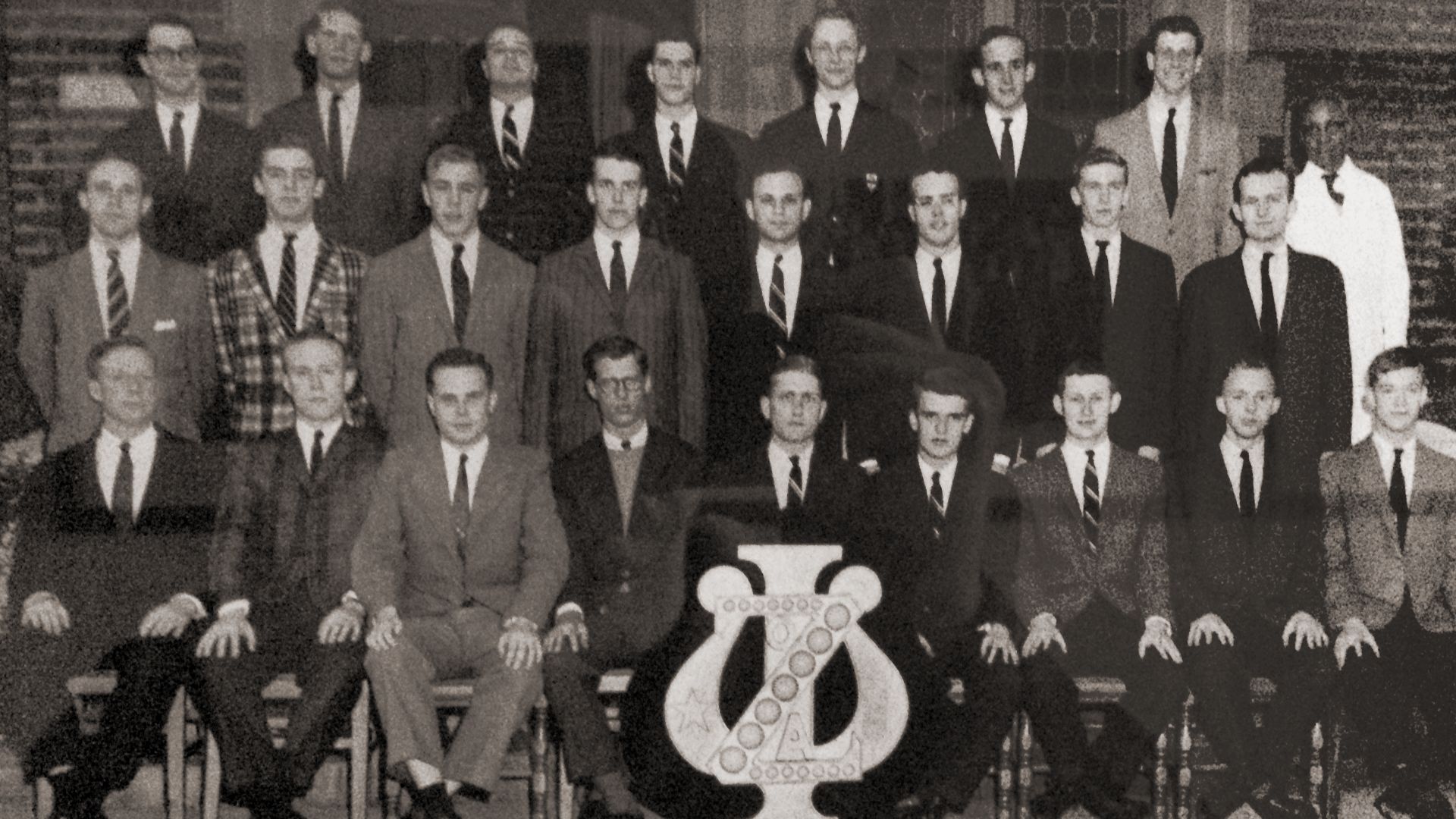 John du Pont (bottom left of the picture) in his Sigma days, at the University of Pennsylvania