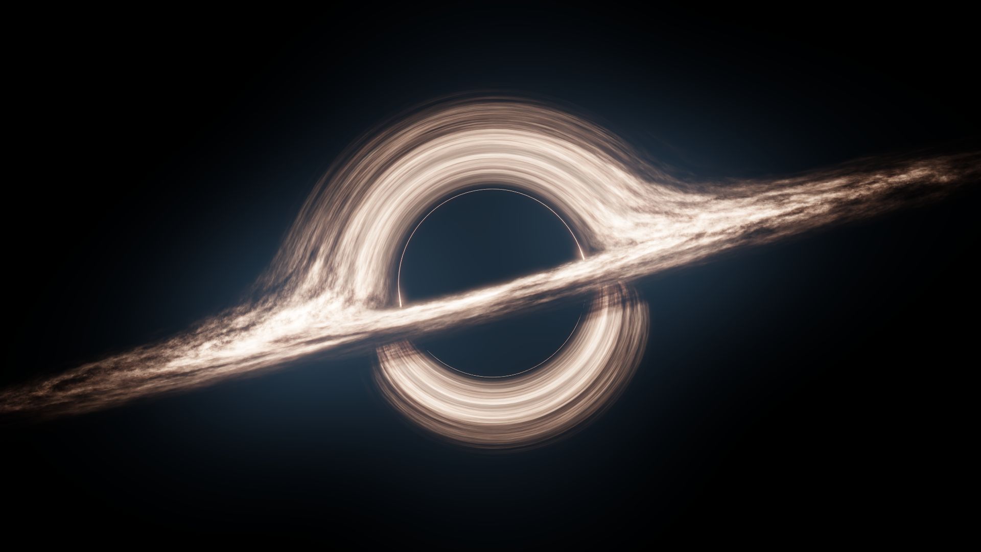 An orange black hole. Made in Blender 3.6.9 LTS (Cycles Render).
