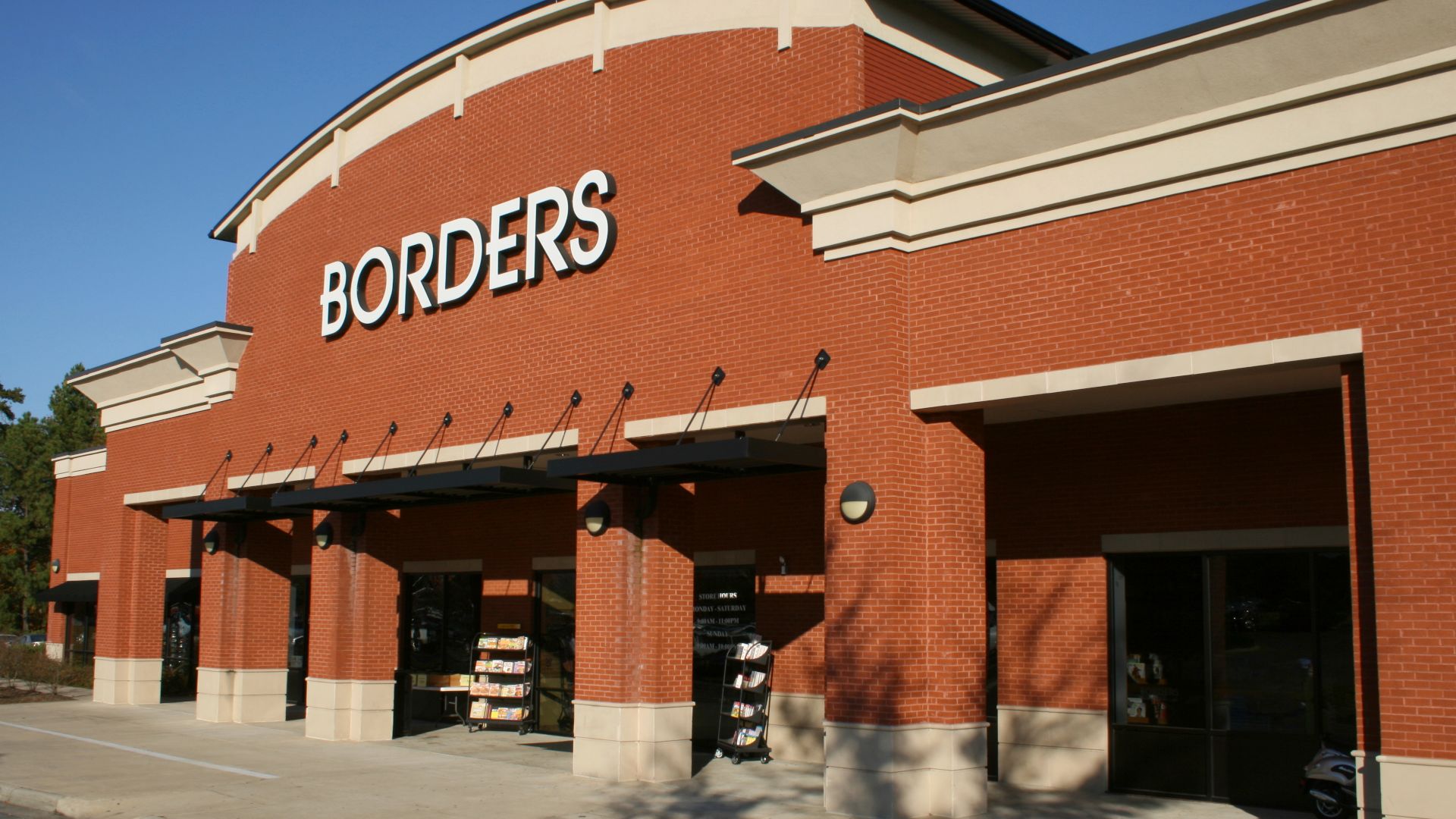 Borders Books at 1807 Fordham Boulevard in Chapel Hill, North Carolina.
