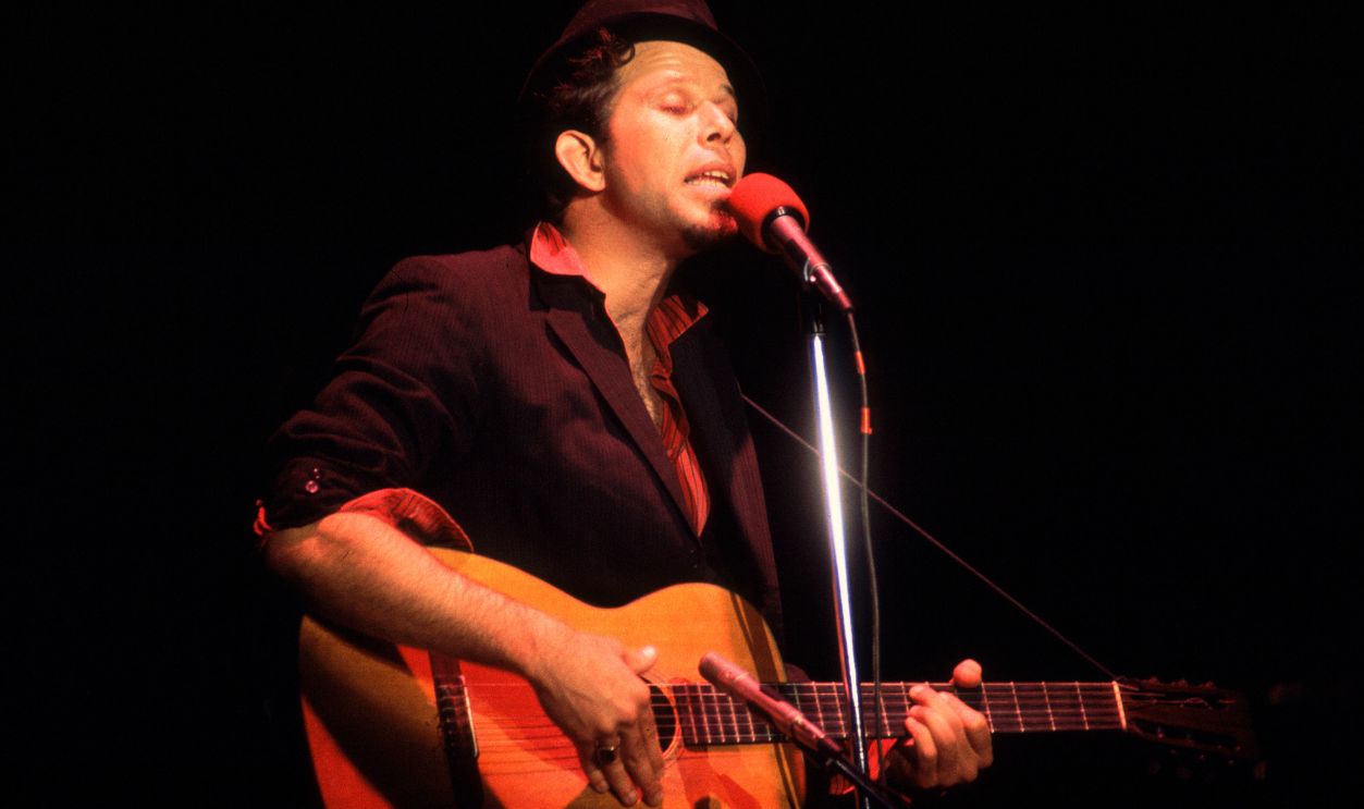 American Blues, Rock, and Jazz musician Tom Waits performs onstage at the Park West, Chicago, Illinois, October 20, 1978. 