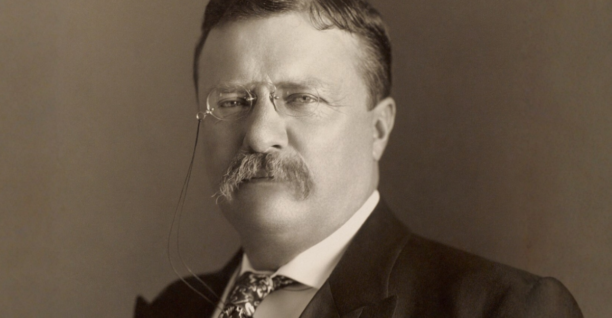 Photograph of Theodore Roosevelt showing head and shoulders