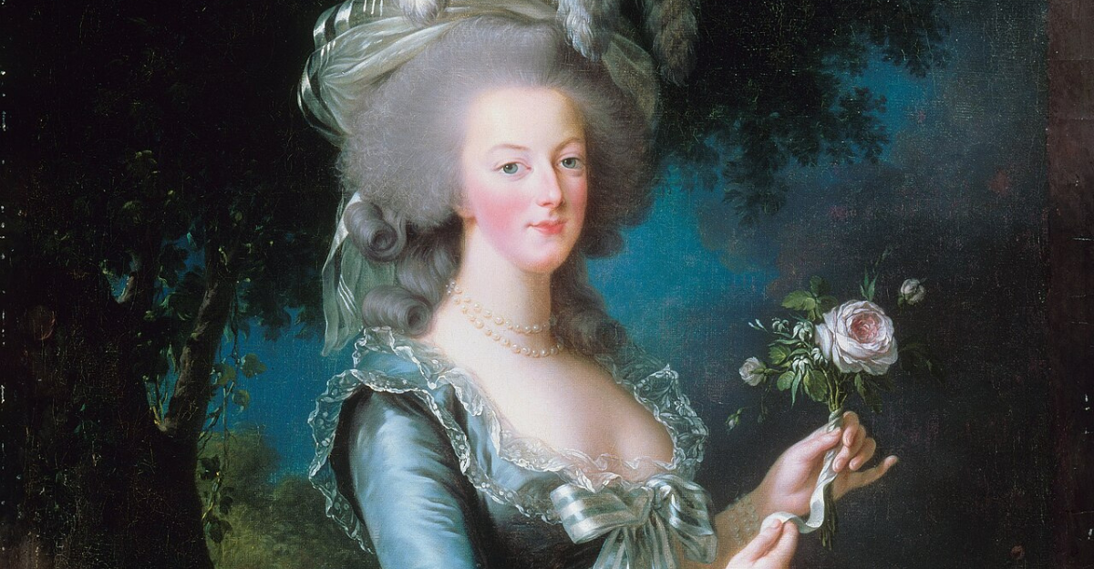 Marie Antoinette with a Rose