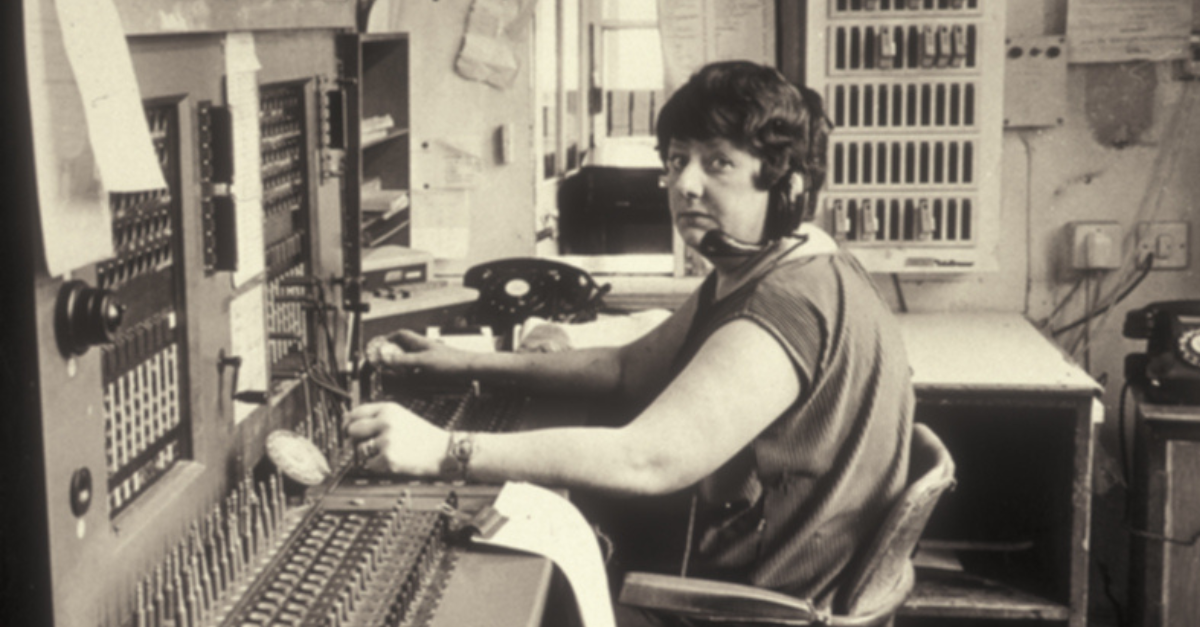 Hospital switchboard, 1970s