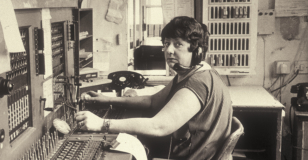 Hospital switchboard, 1970s