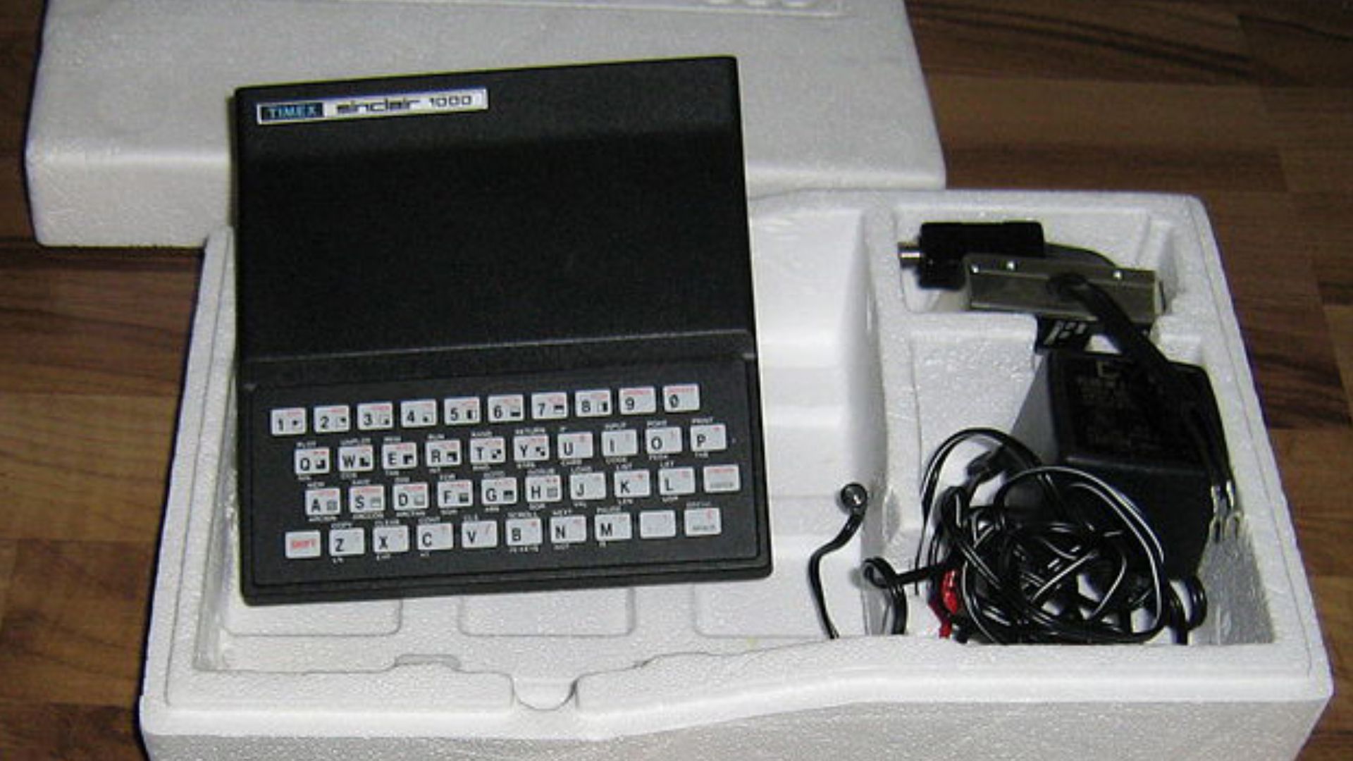 Timex Sinclair 1000 from 1982 - a very basic computer based on the Sinclair ZX-81. I've got the 16K RAM pack, user manual and original boxes. Should be usable as is but I don't have a TV old enough to connect to.
http://oldcomputers.net/ts1000.html