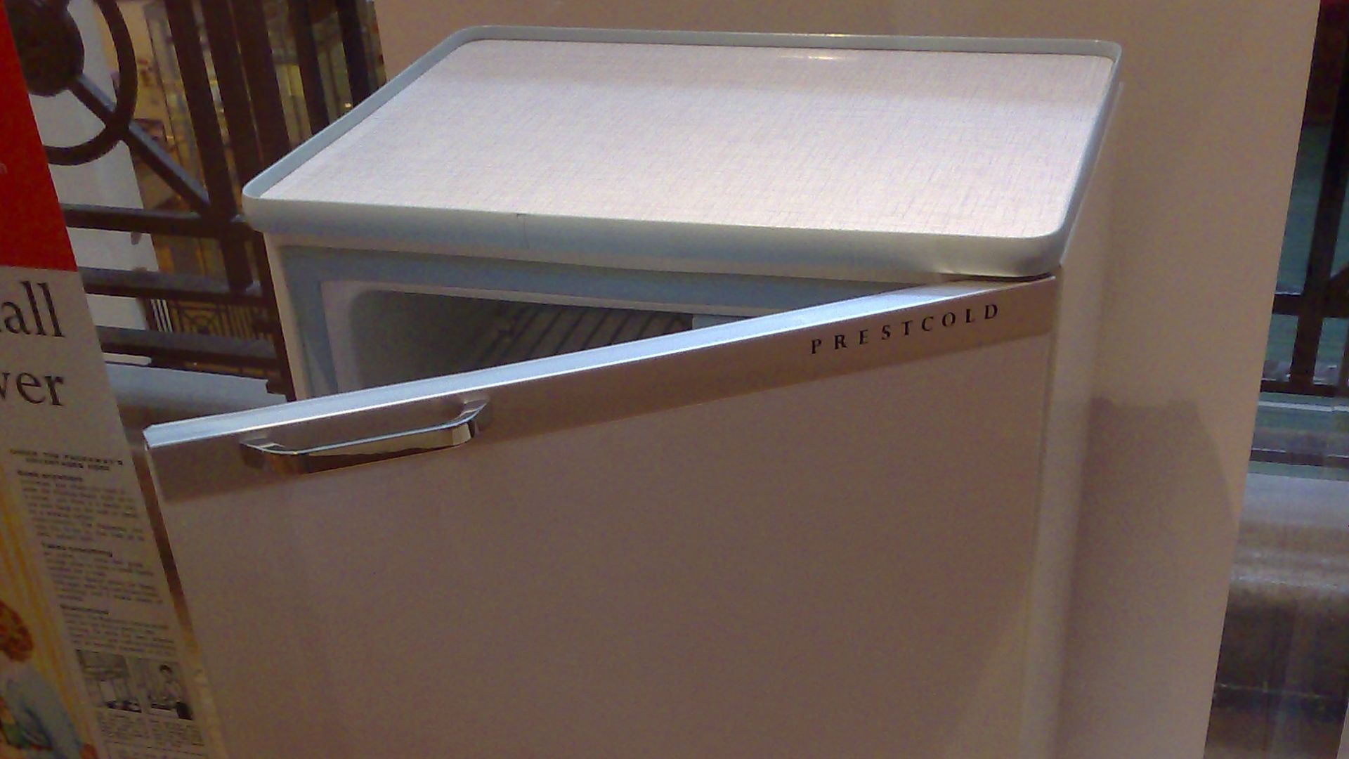 Prestcold Packaway Refrigerator, taken at the Dan Dare & the Birth of Hi-Tech Britain exhibition at the Science Museum, London.