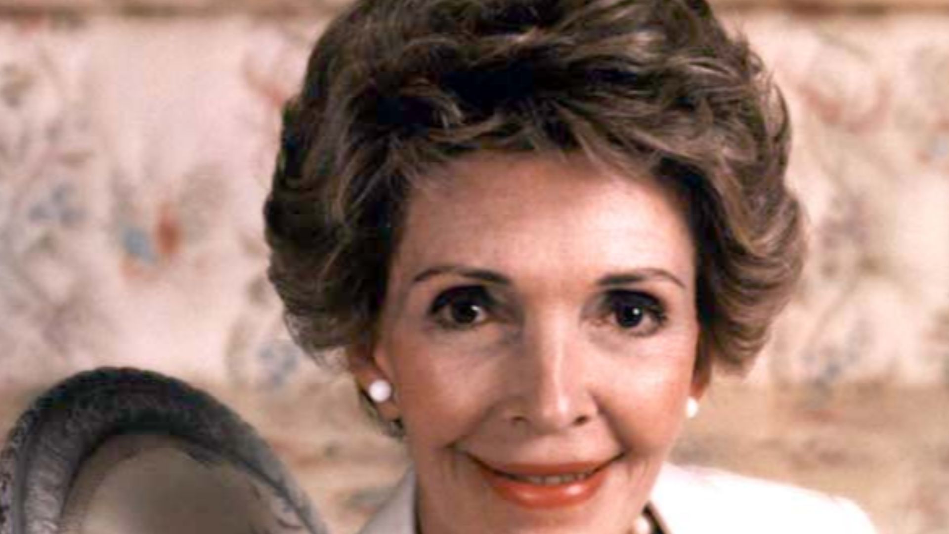 Official portrait of First Lady Nancy Reagan, taken at the White House