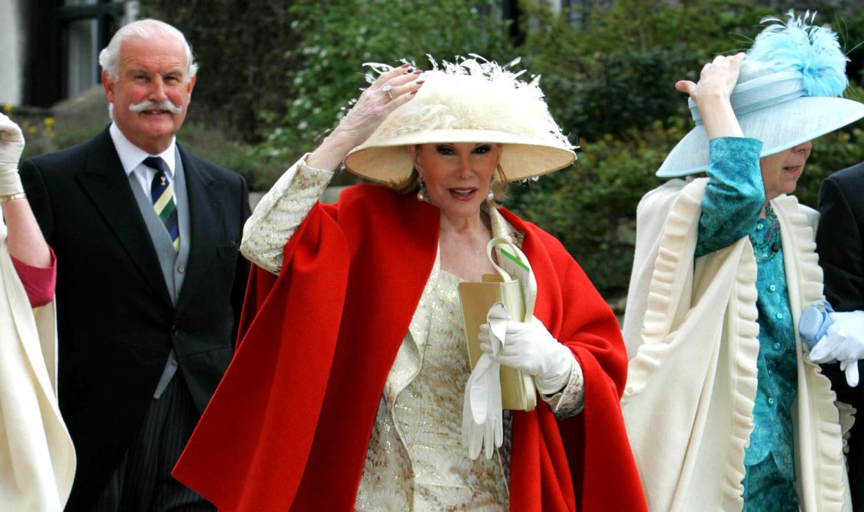 Joan Rivers during The Royal Wedding of HRH Prince Charles and Mrs. Camilla Parker Bowles - The Blessing Ceremony - Arrivals at St George's Chapel in Winsdor, Great Britain. 