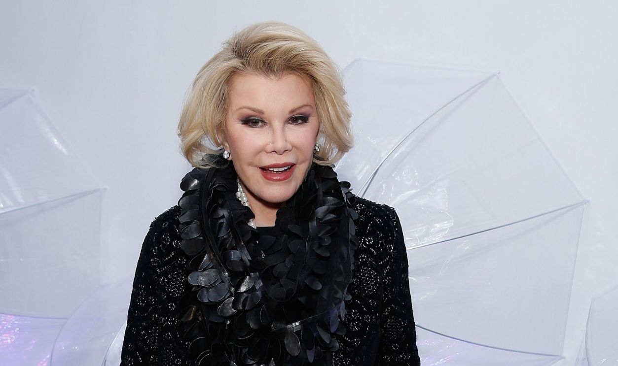 Comedienne/ TV personality Joan Rivers attends the Elie Tahari presentation during Mercedes-Benz Fashion Week Fall 2014 on February 11, 2014 in New York City