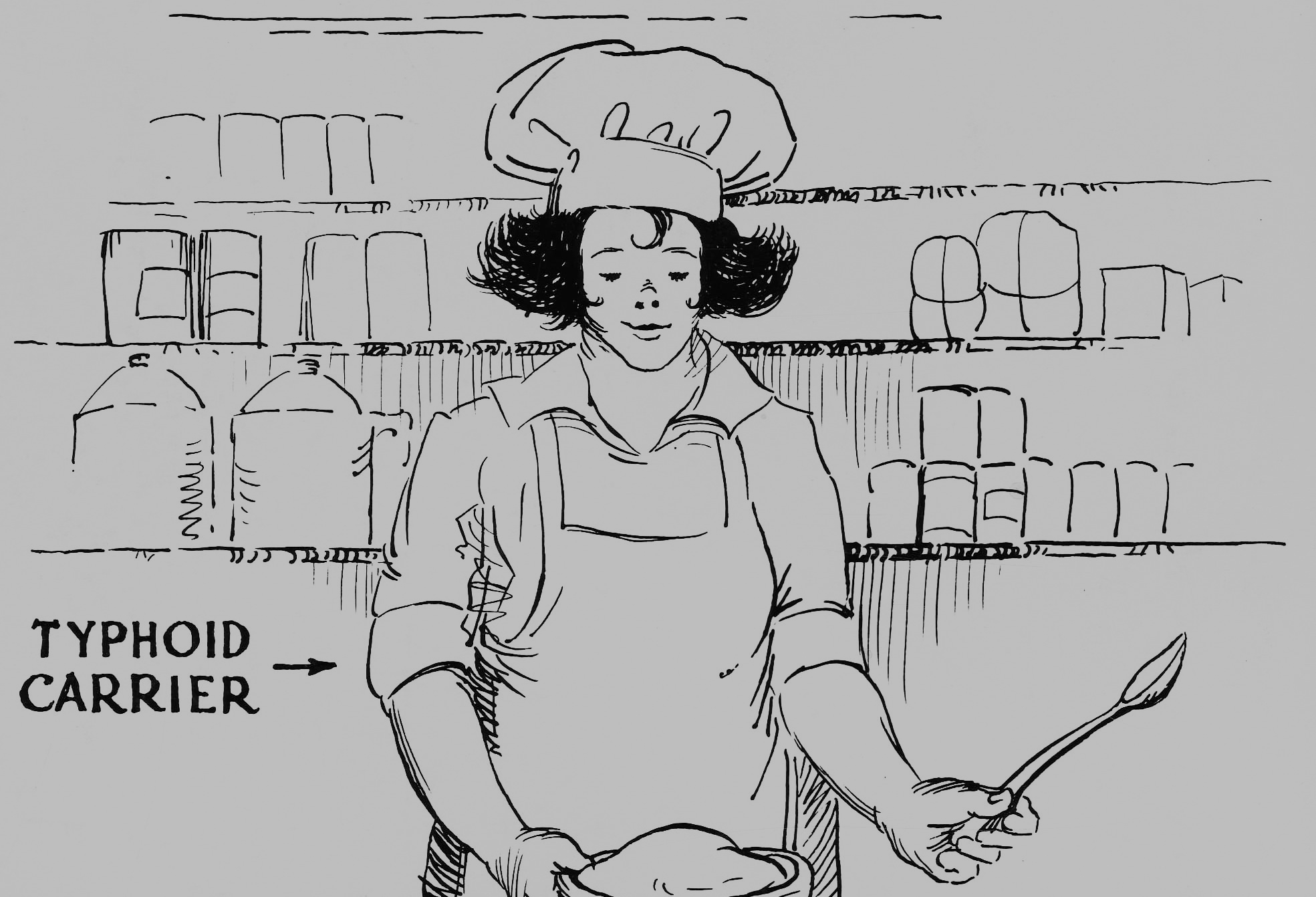 Typhoid Mary Poster In B&W