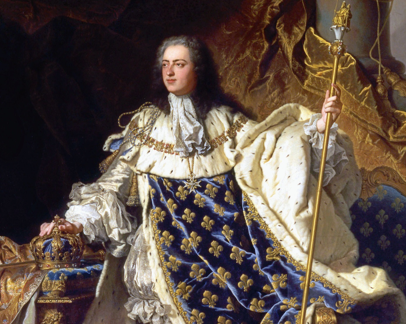 Painting of Louis XV in Coronation Robes - 1730