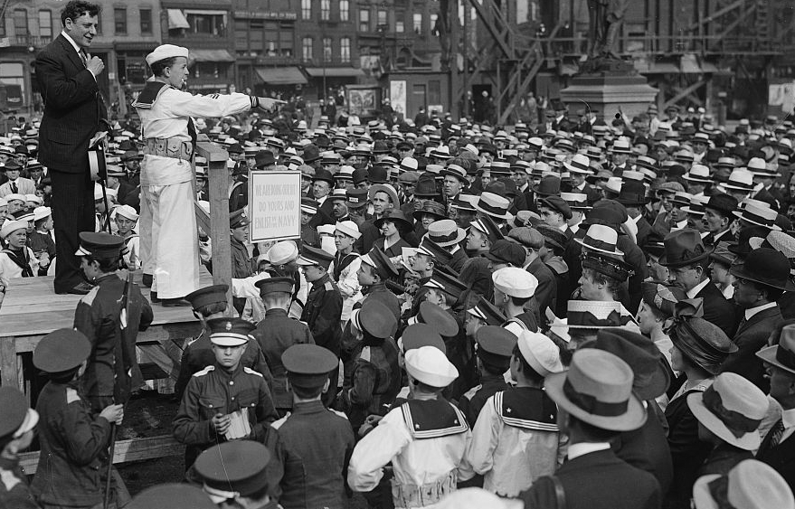 The Landship Recruit in Union Square in New York City