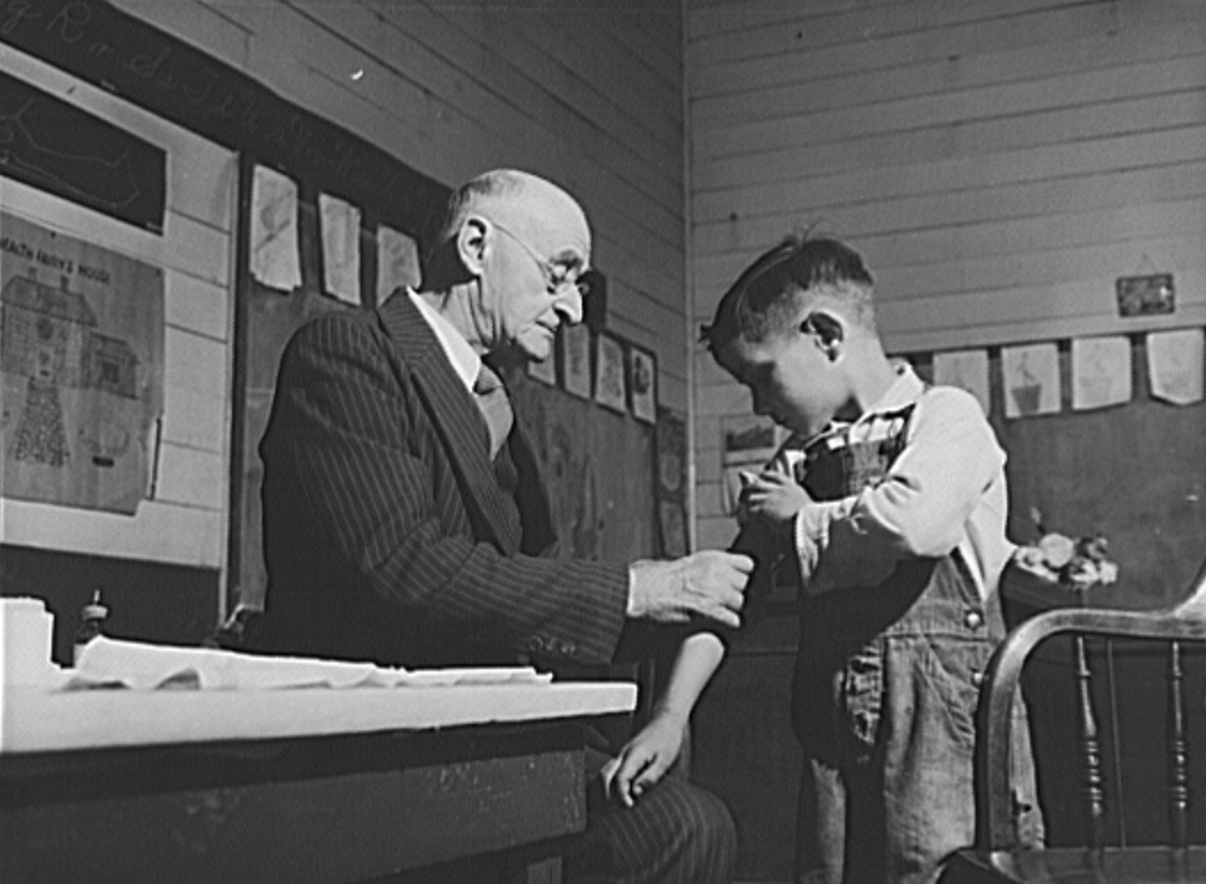 Boy receiving a medication