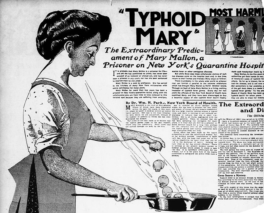 Mary Mallon (1869–1938) was nicknamed