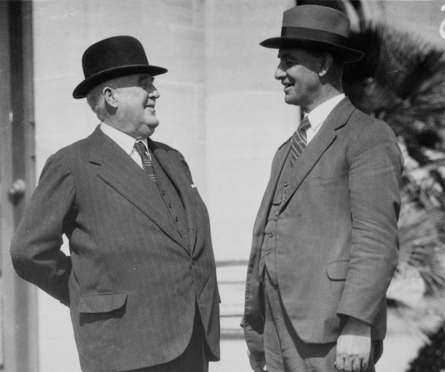 James Mitchell and Charles Latham meeting