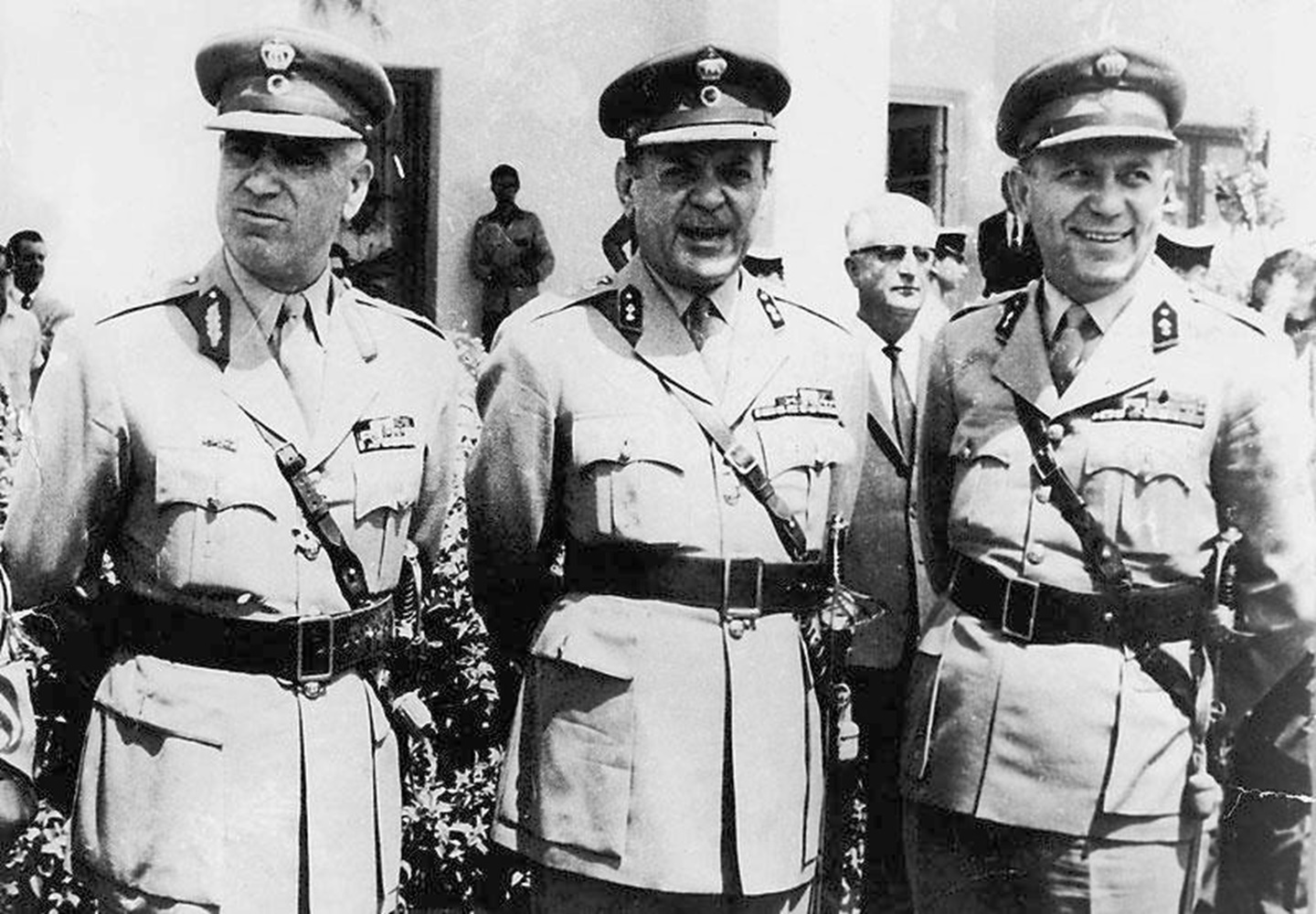 Leaders of the 1967 Greek military coup - Stylianos Pattakos, Georgios Papadopoulos and Nikolaos Makarezos