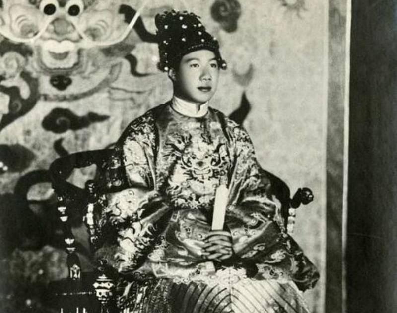 Emperor Bảo Đại On His Throne
