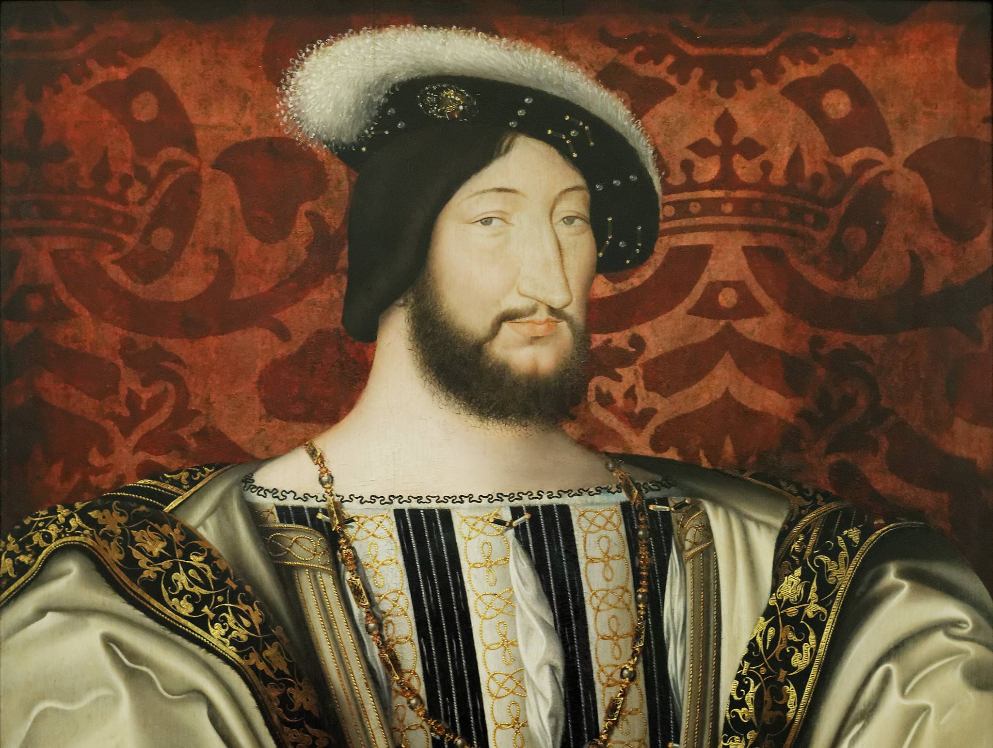 Francis I pportrait in golden and black clothes