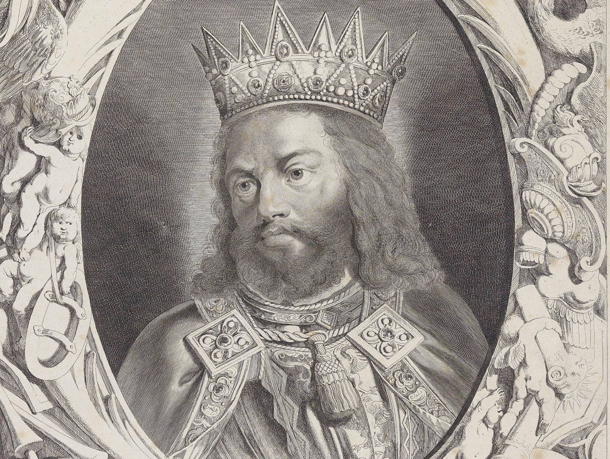 Engraving of Rudolf I of Habsburg, c. 1640