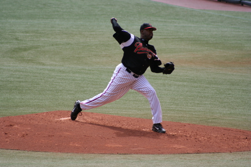 Brazelton pitching for the Portland Beavers