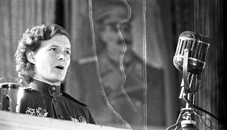 Yevdokiya Bershanskaya  in uniform 1944