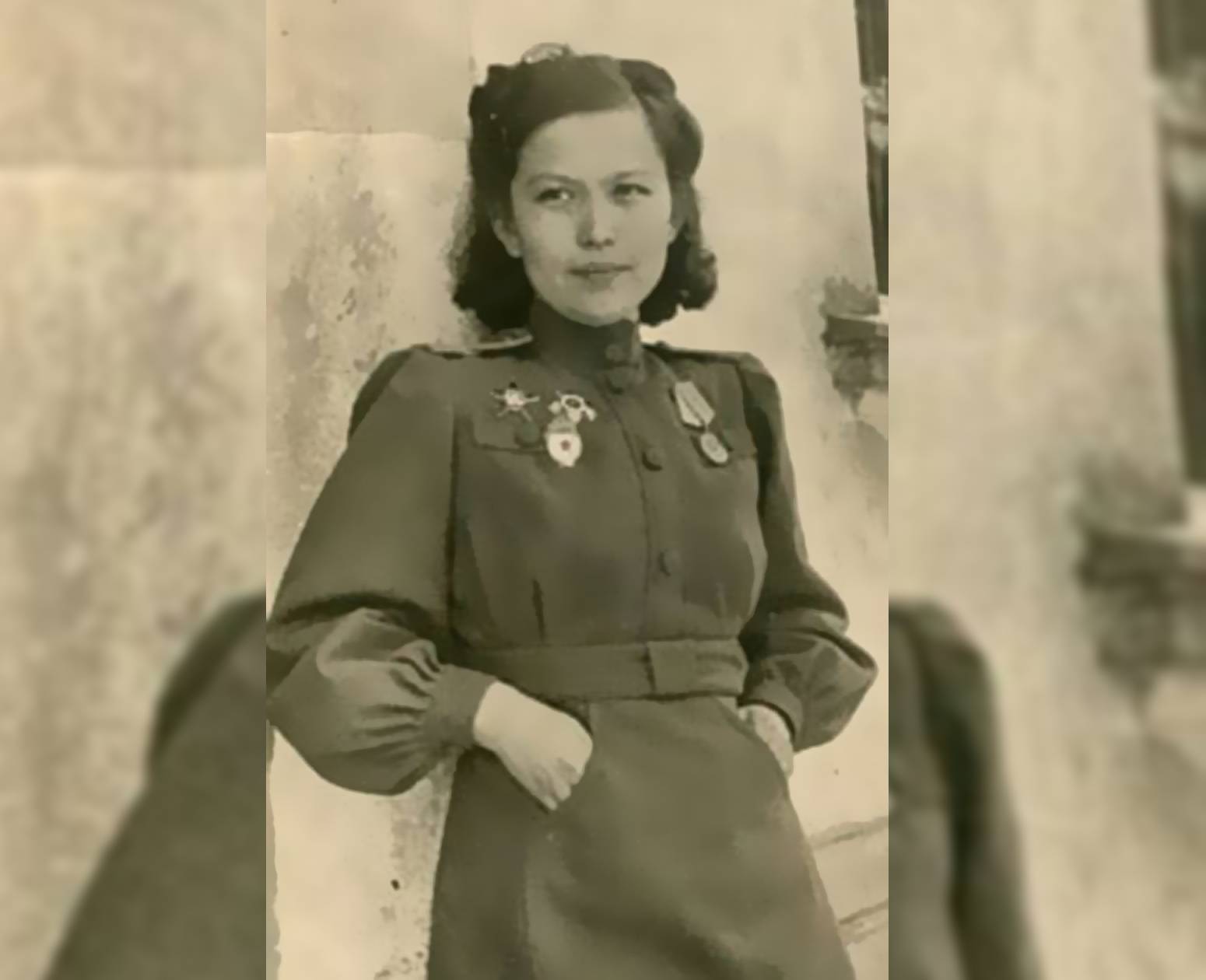 Khiuaz Dospanova  in uniform