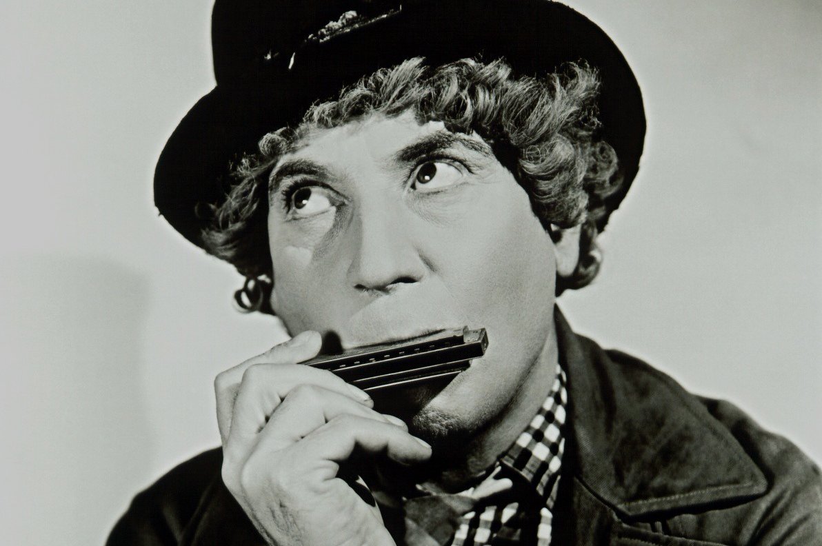 Harpo Marx wearing a hat