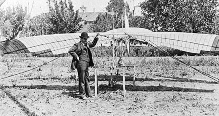 John J. Montgomery and his tandem-wing glider