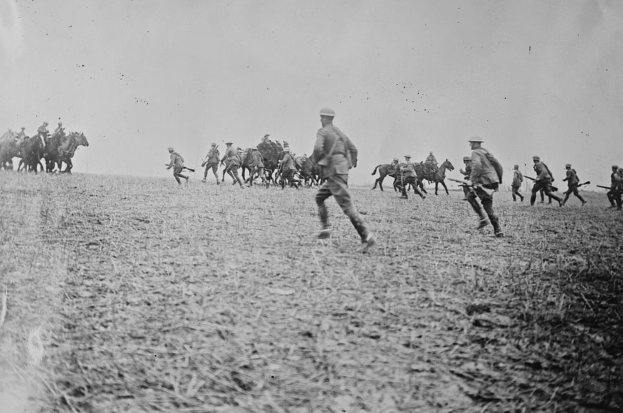 British troops after an attack